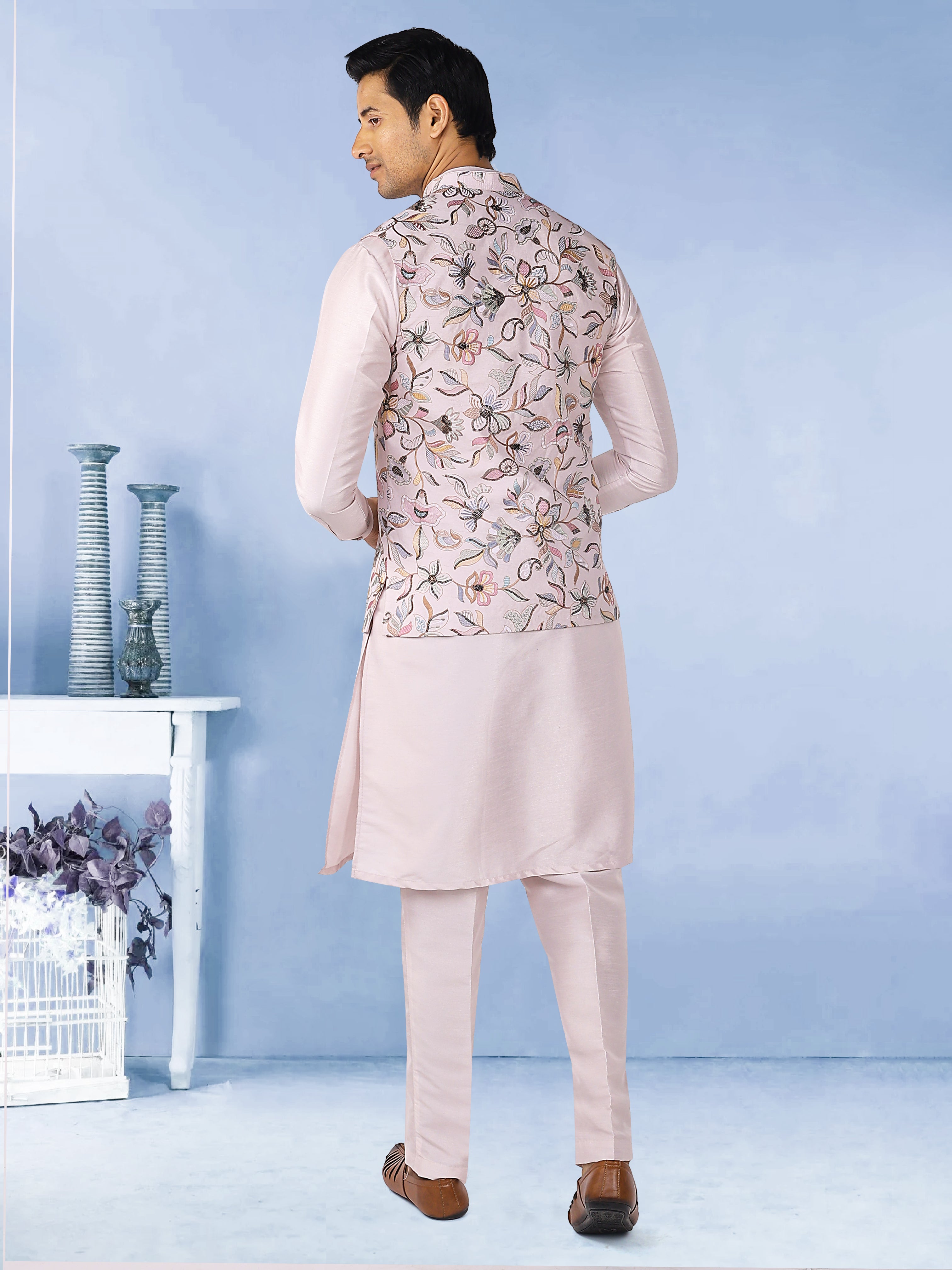 Kurta Payjama Jacket Set