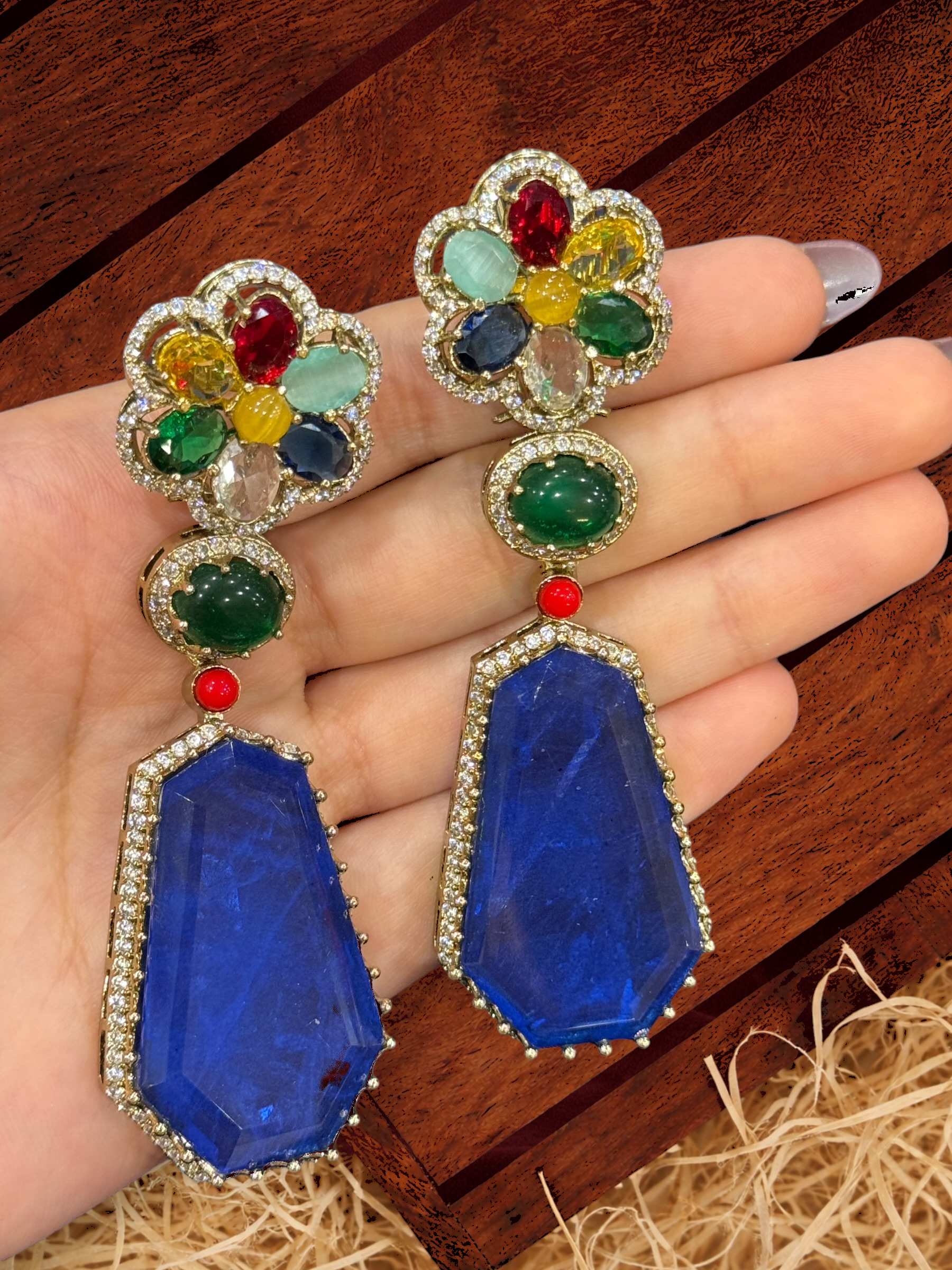 Vibrant Multicolor Dangle Earrings - Earrings - Western/ Indo Western