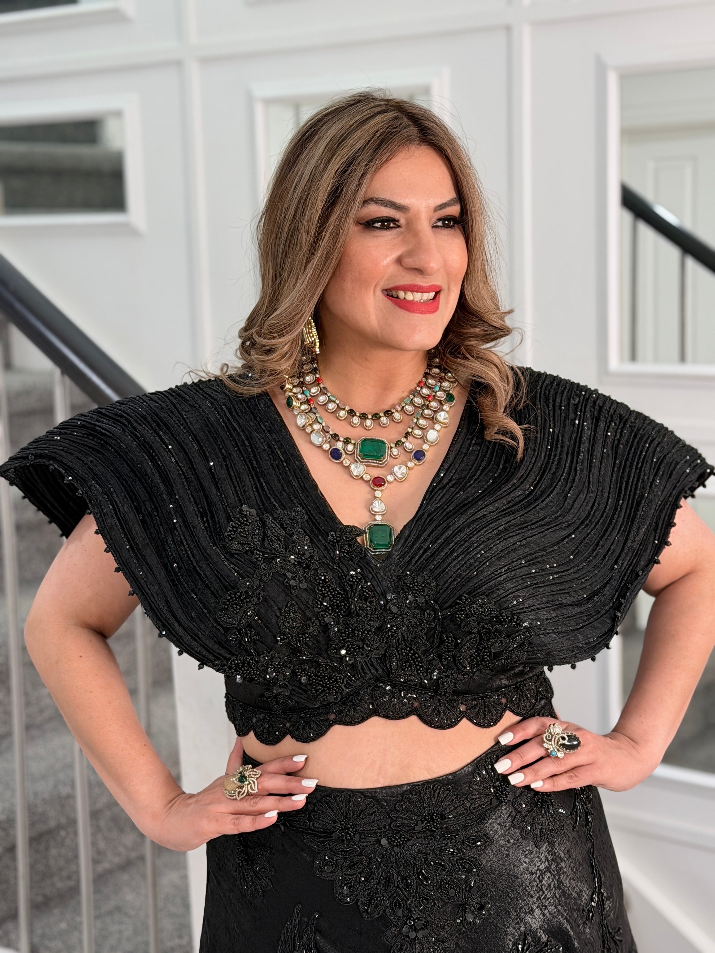 Elegant Black Indo-western Ensemble - Indo-western Wear (2)