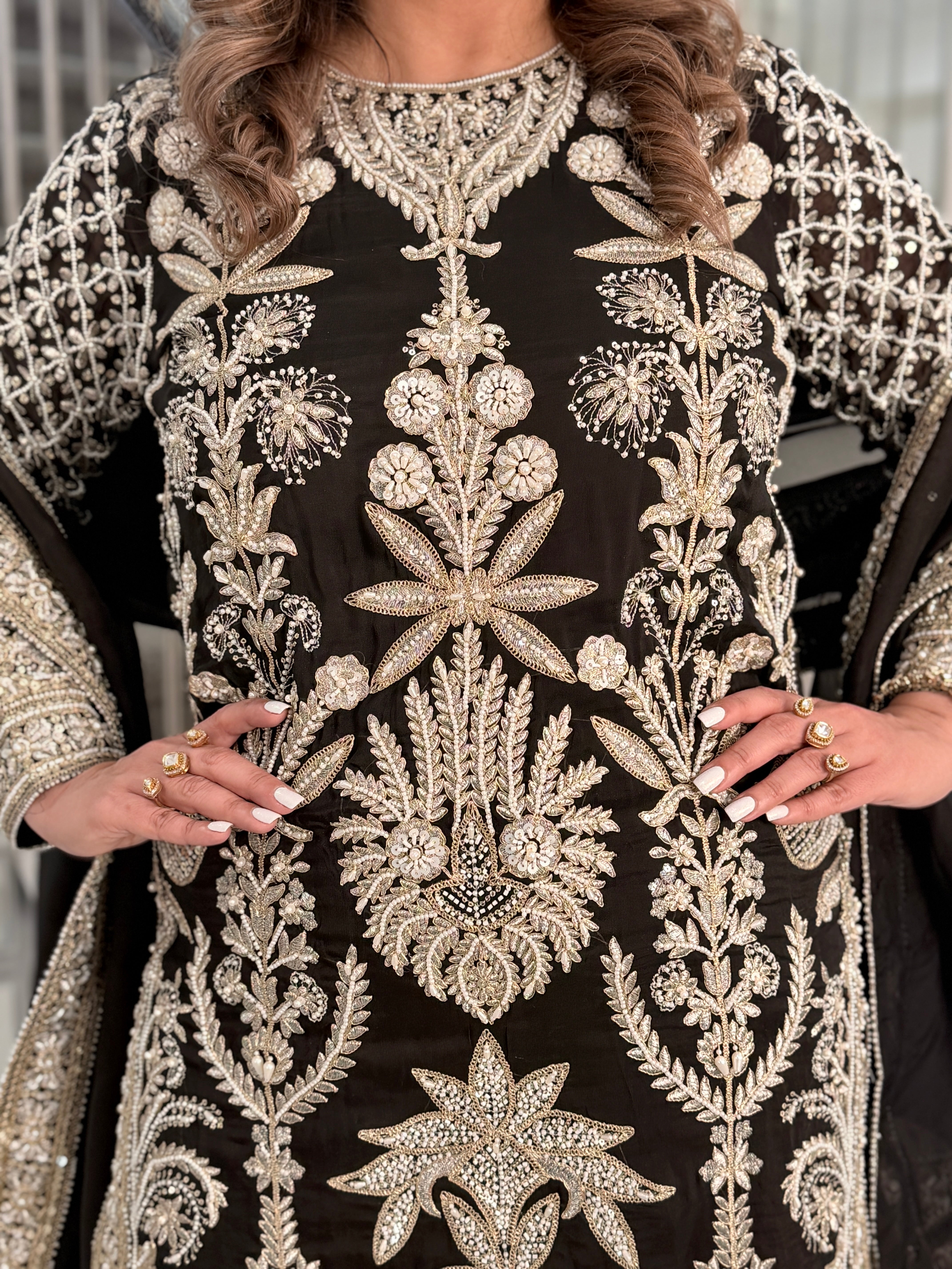 Elegant Black Embroidered Salwar Kameez - Salwar Kameez (2)