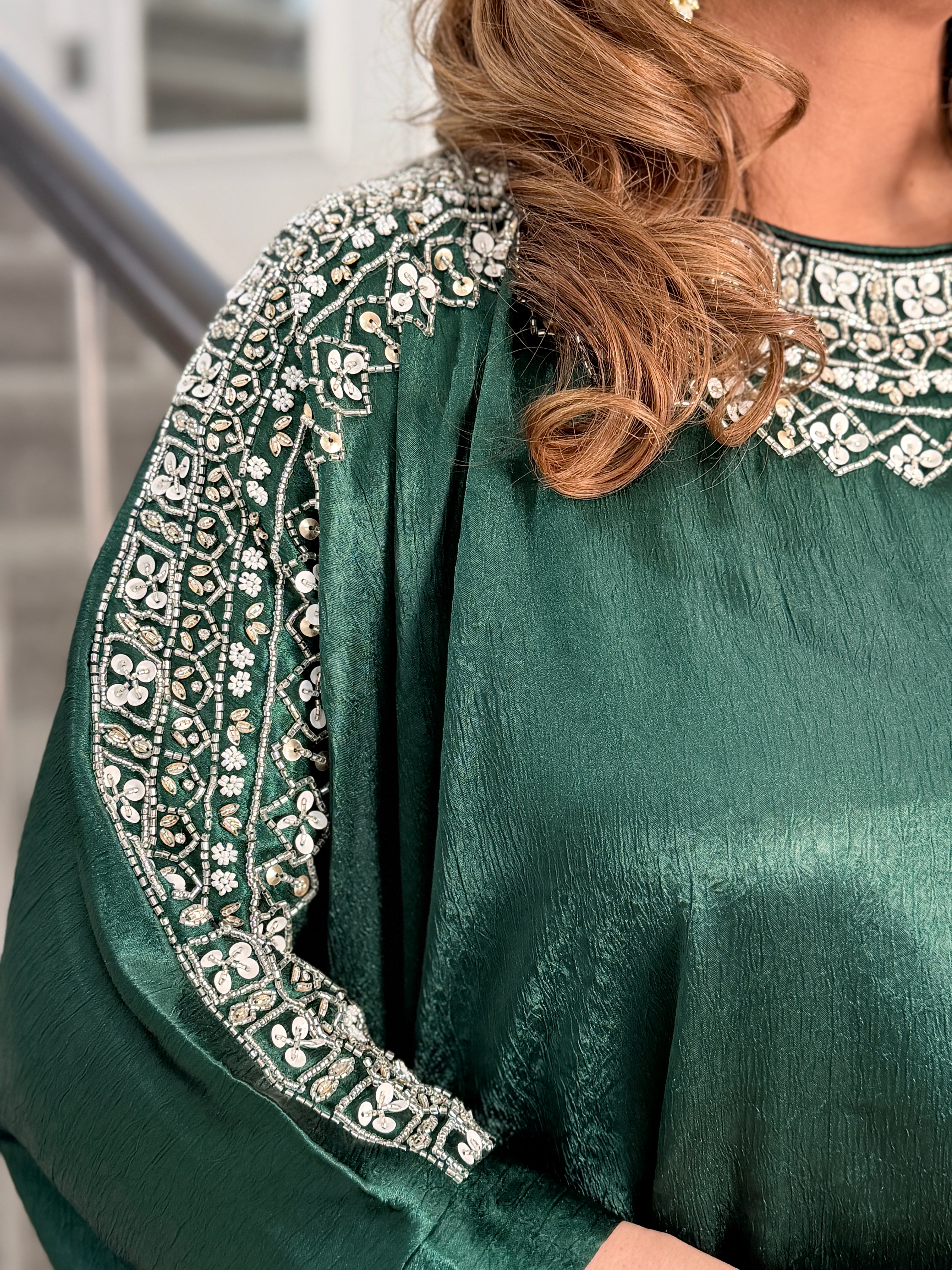 Emerald Green Embellished Party Coordset - Coordset (4)