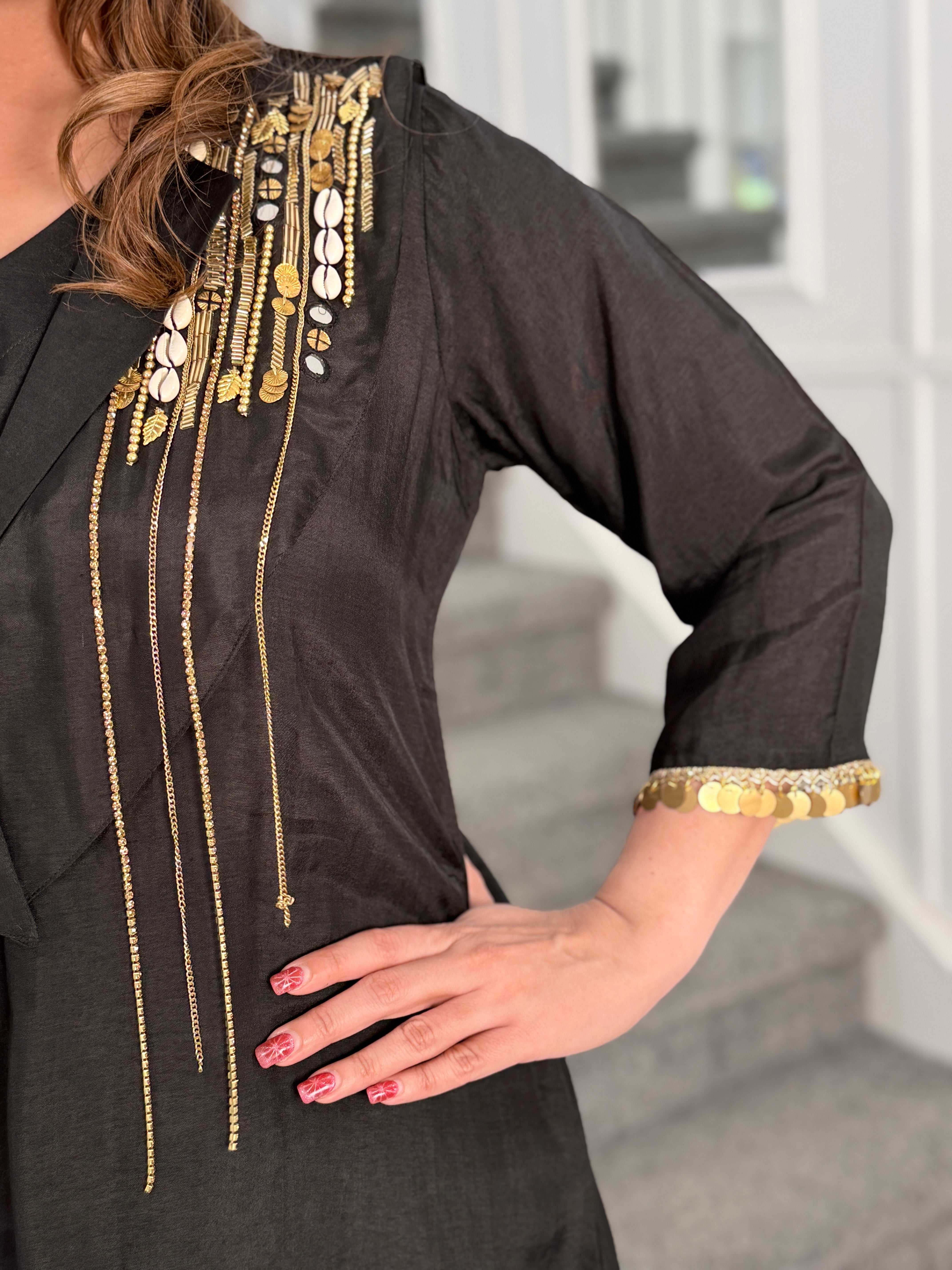 Elegant Black Embellished Coord Set - Coordset (3)