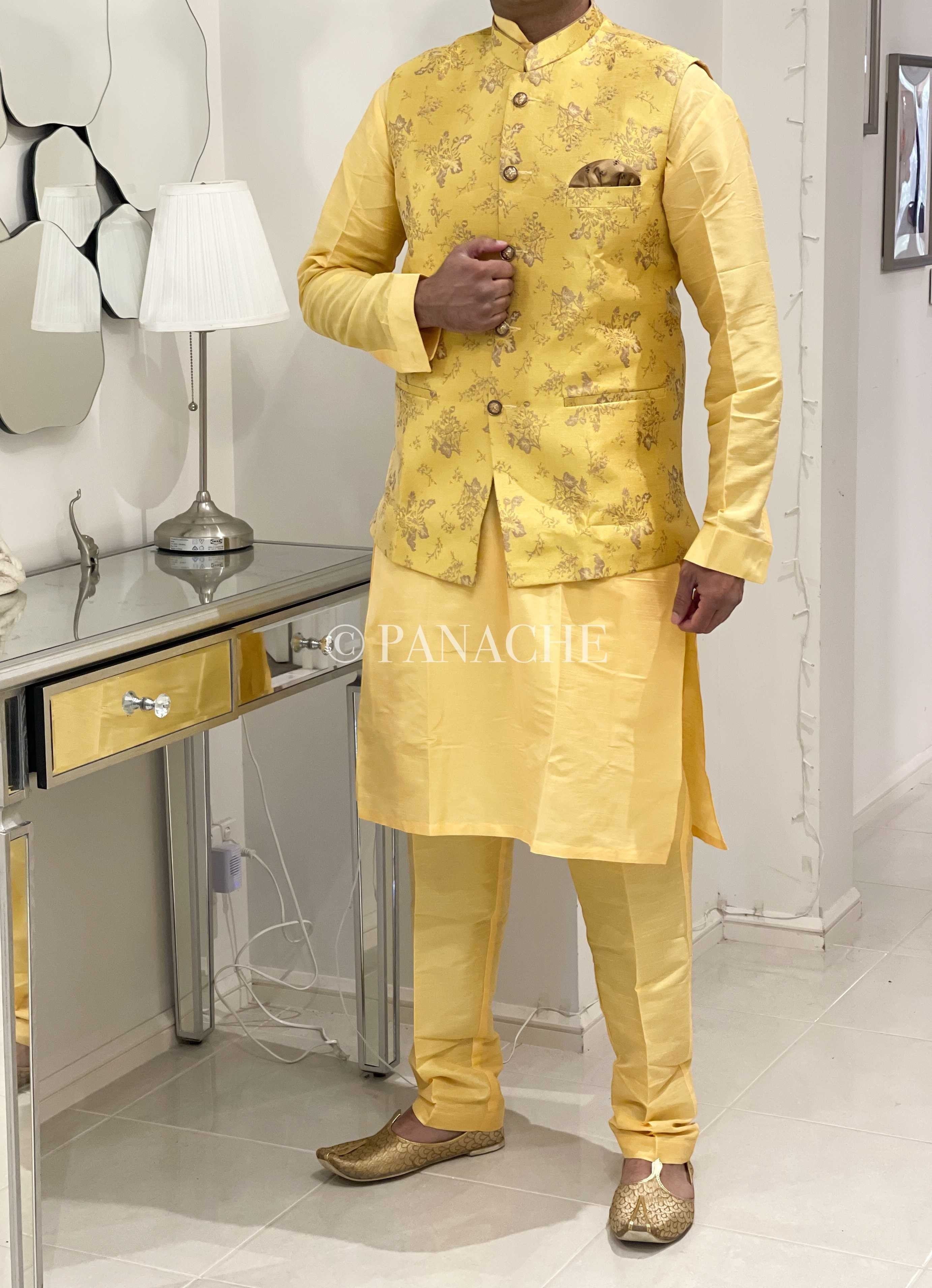 Kurta Payjama Jacket Set