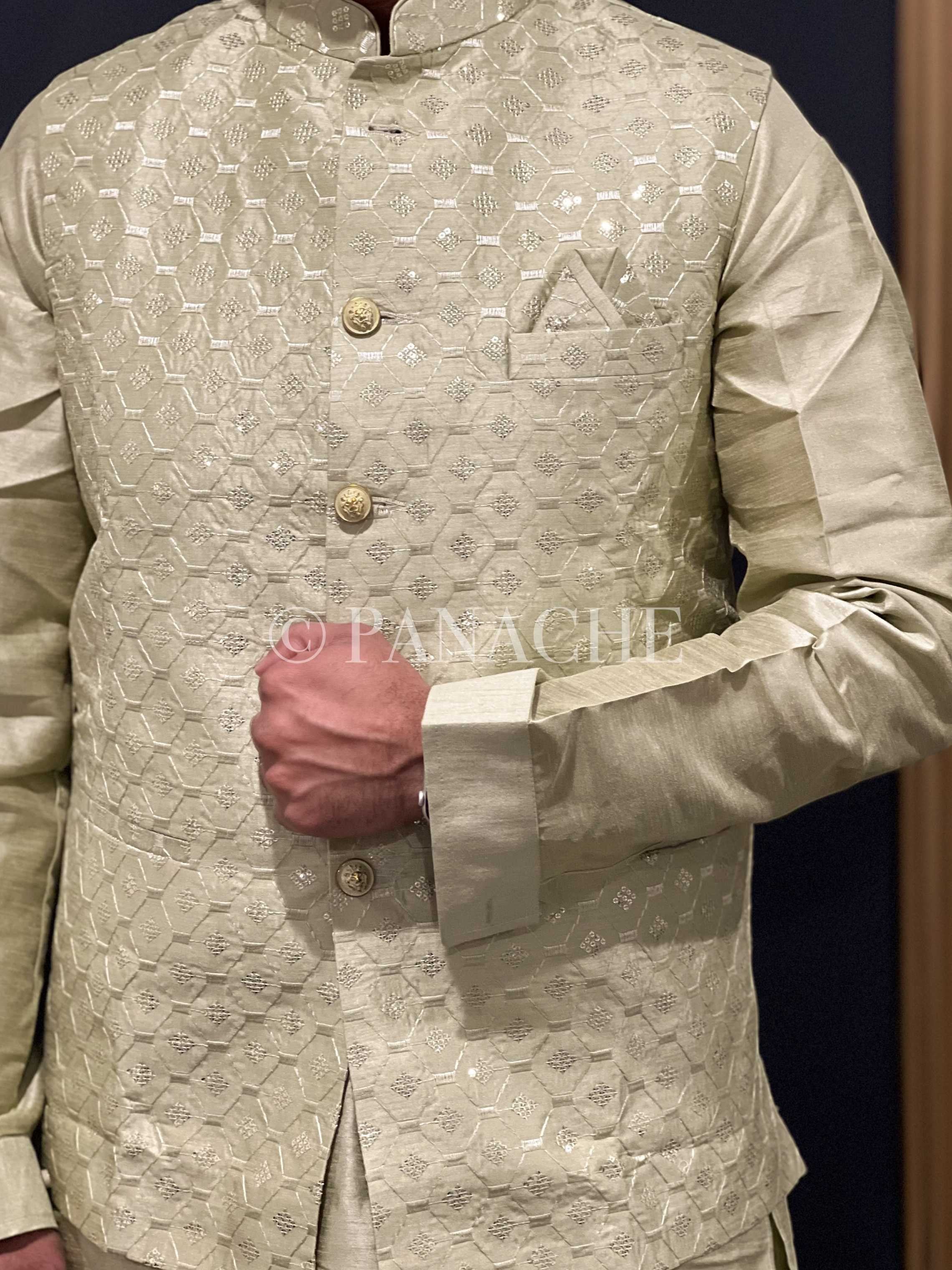 Kurta Payjama Jacket Set