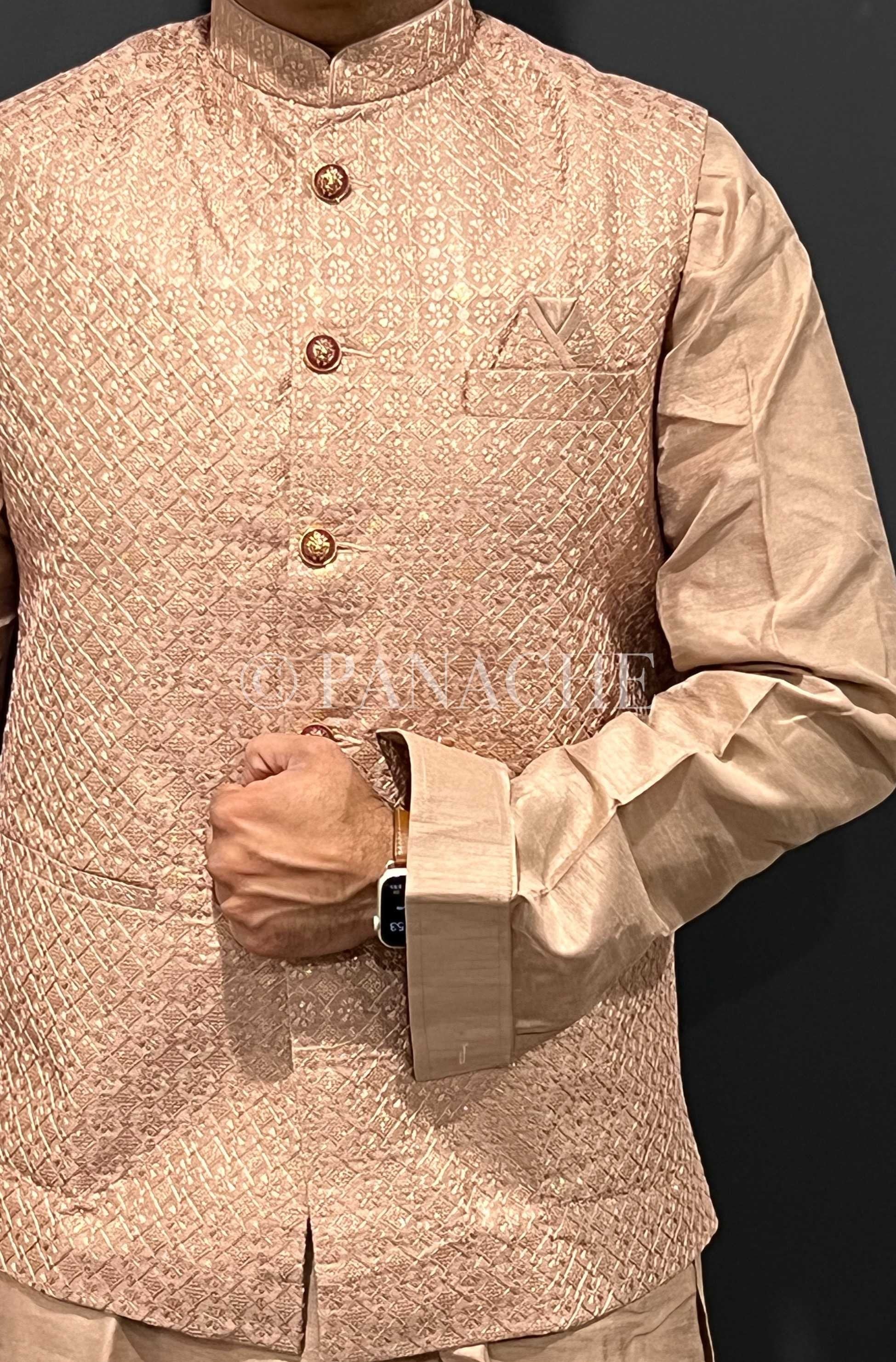 Kurta Payjama Jacket Set