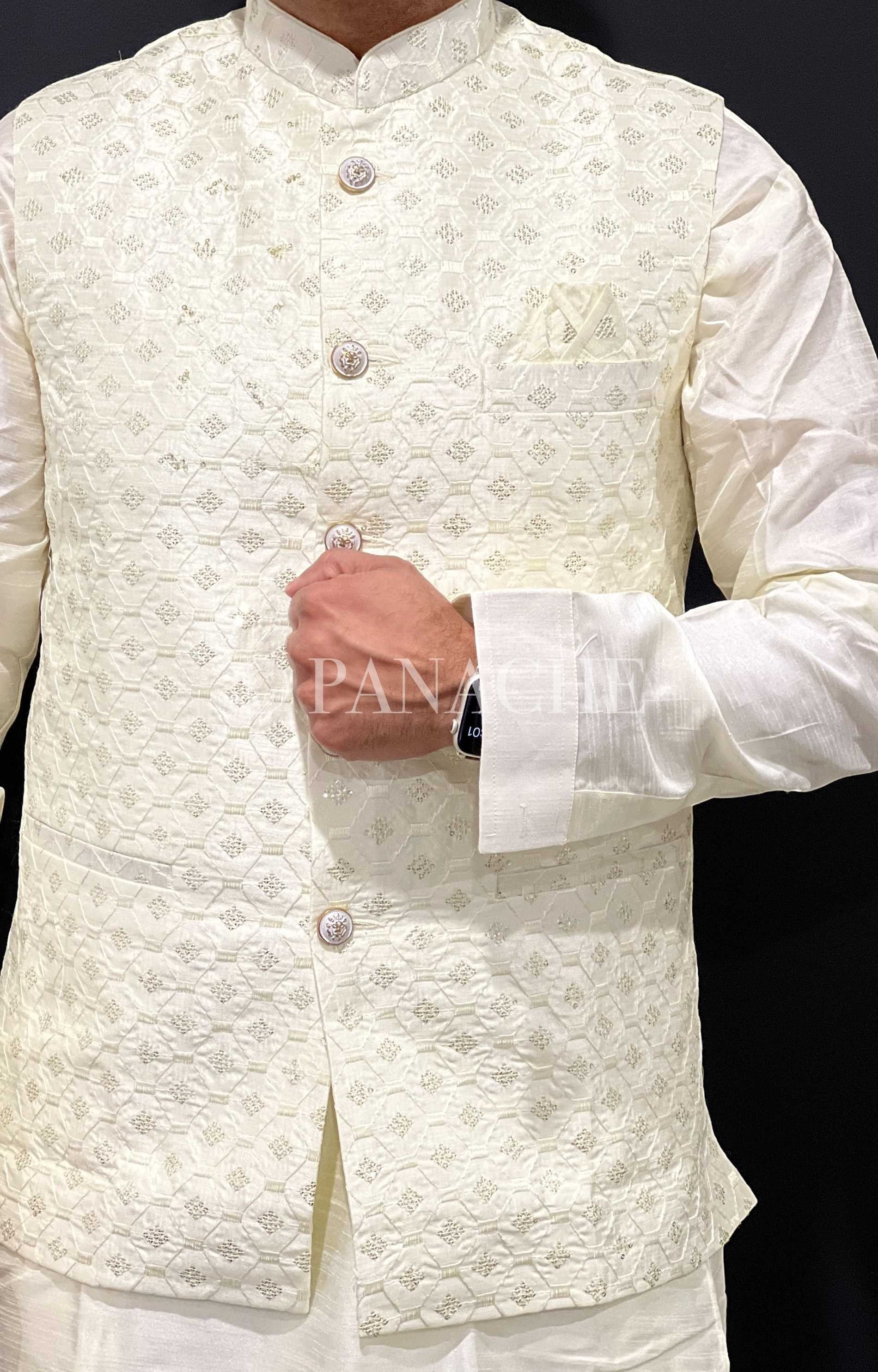 Kurta Payjama Jacket Set