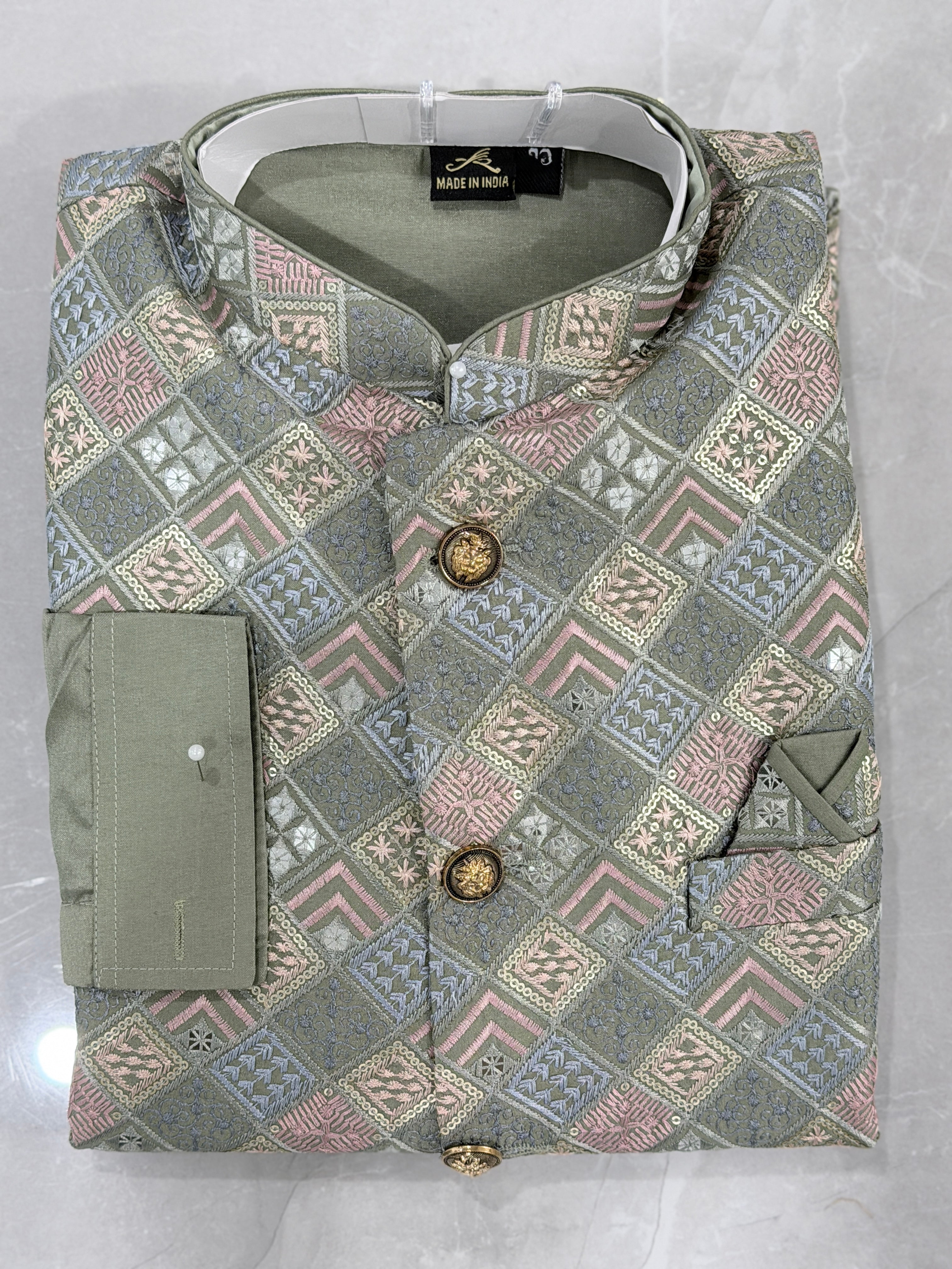 Mens Kurta Payjama and Jacket Set