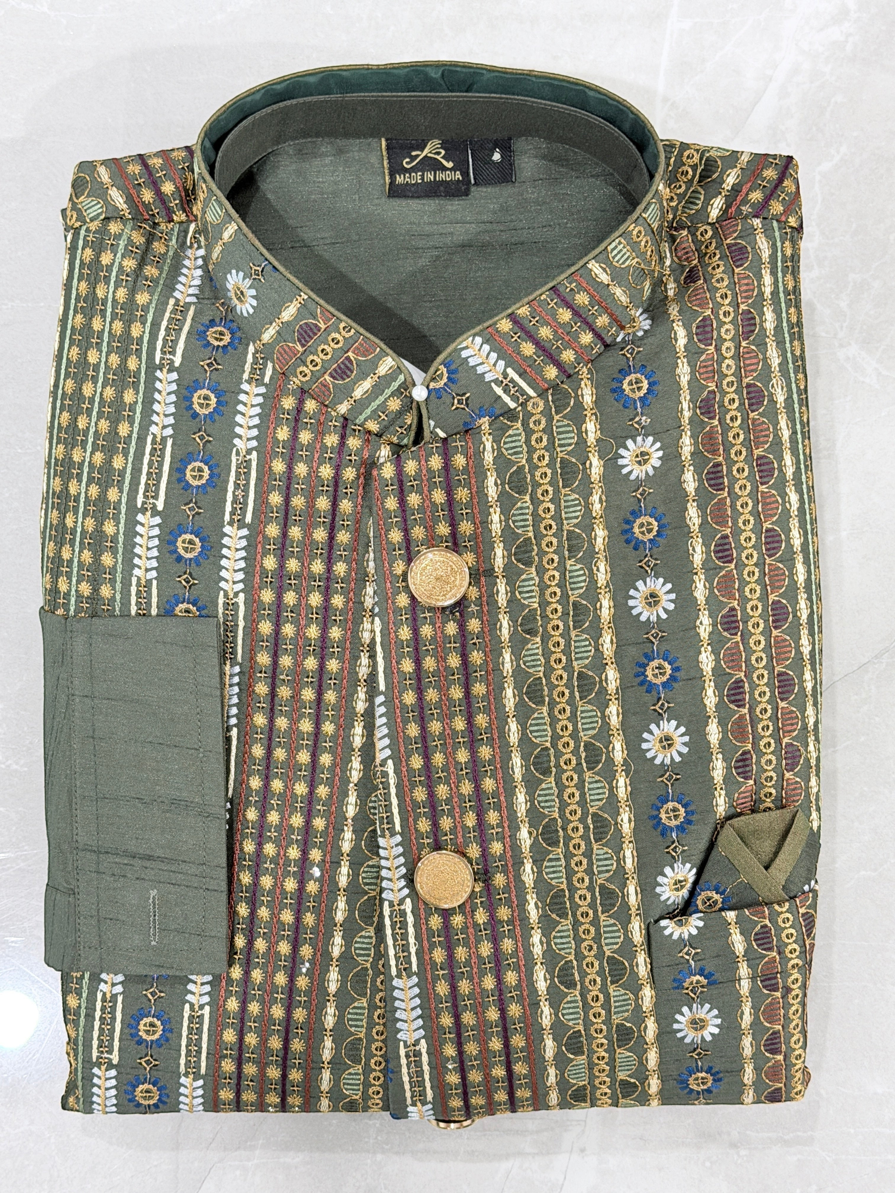 Mens Kurta Payjama and Jacket Set