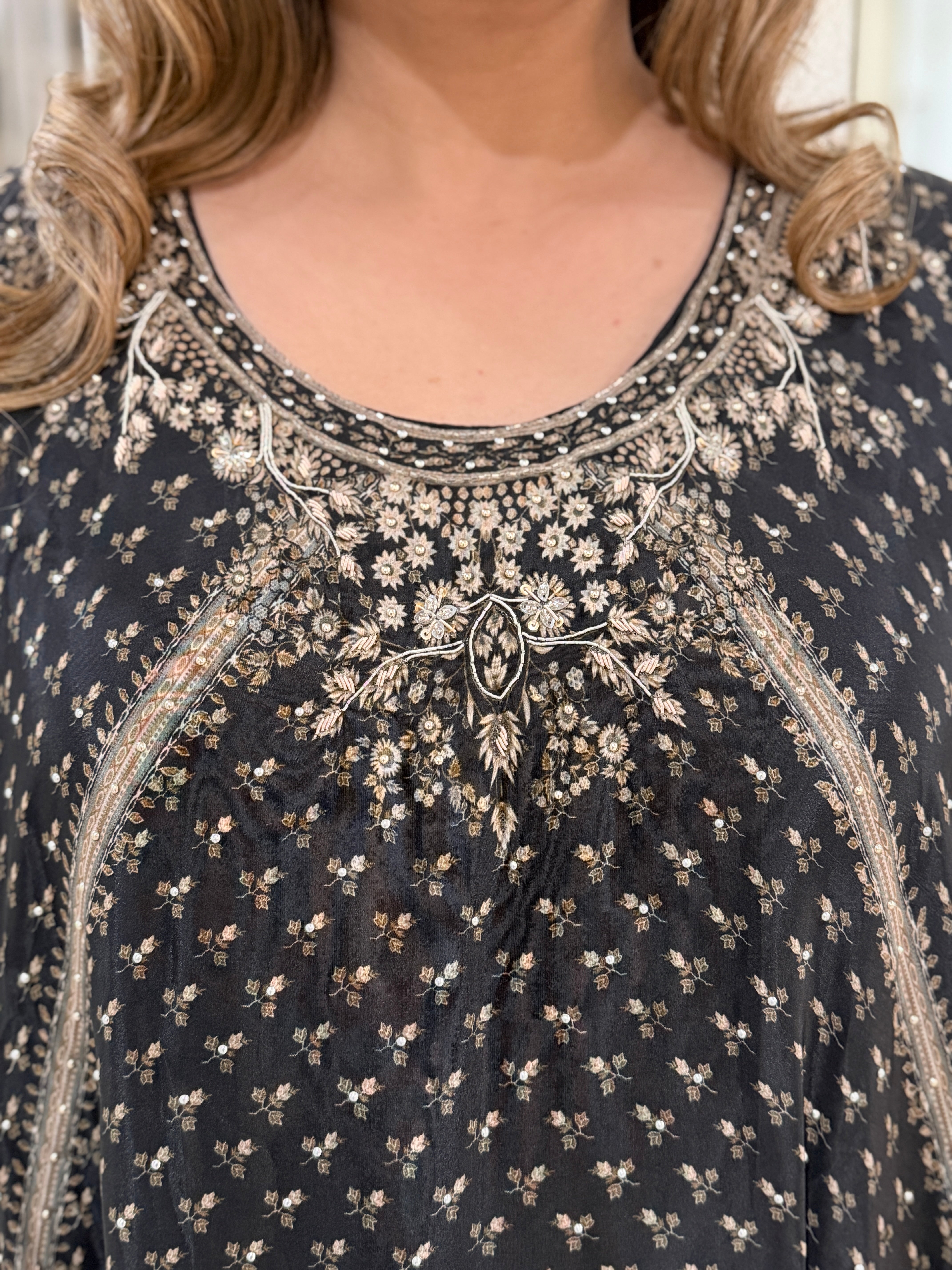 Hand embroidered Kaftan