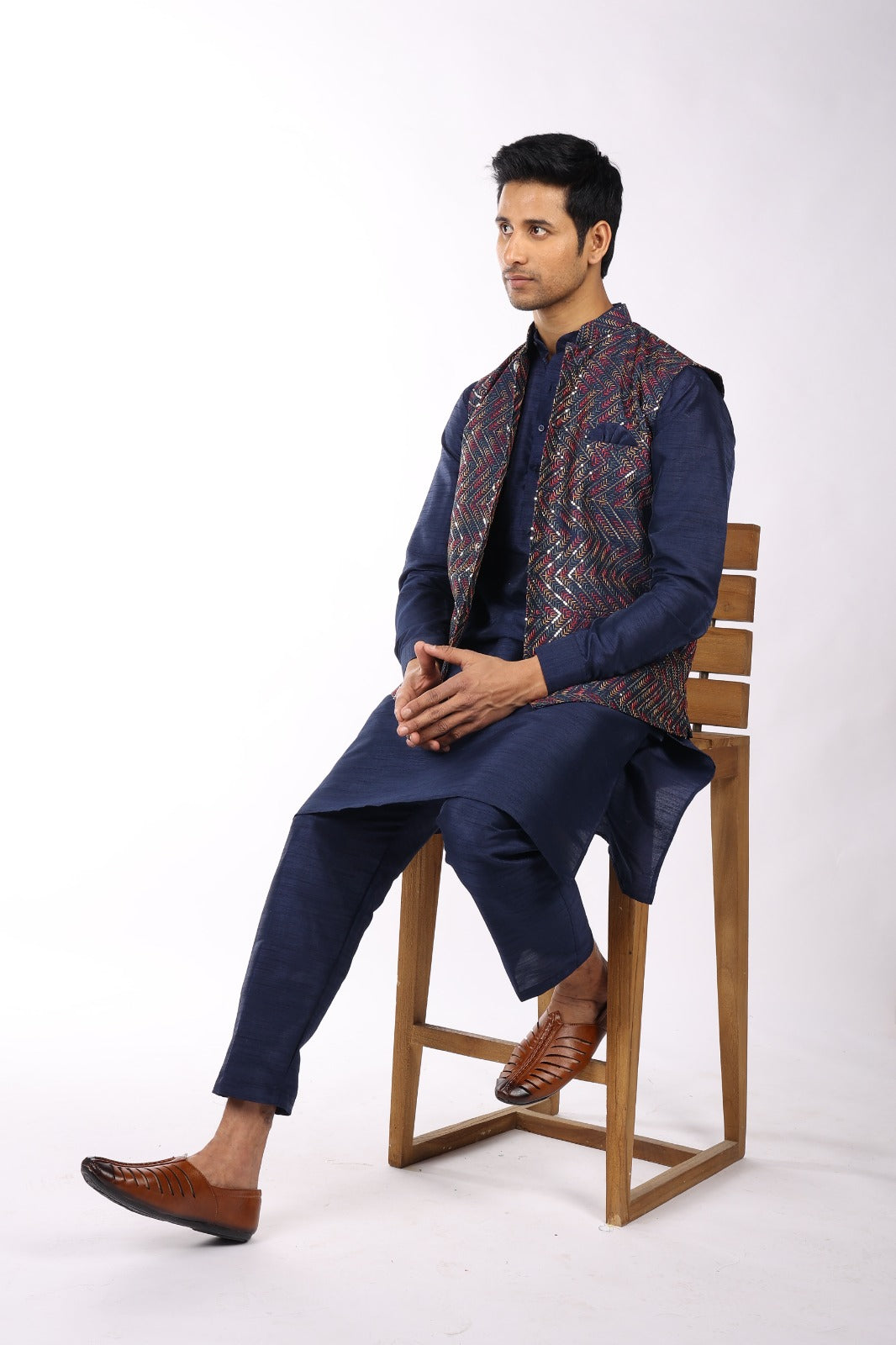 Kurta Payjama Jacket Set