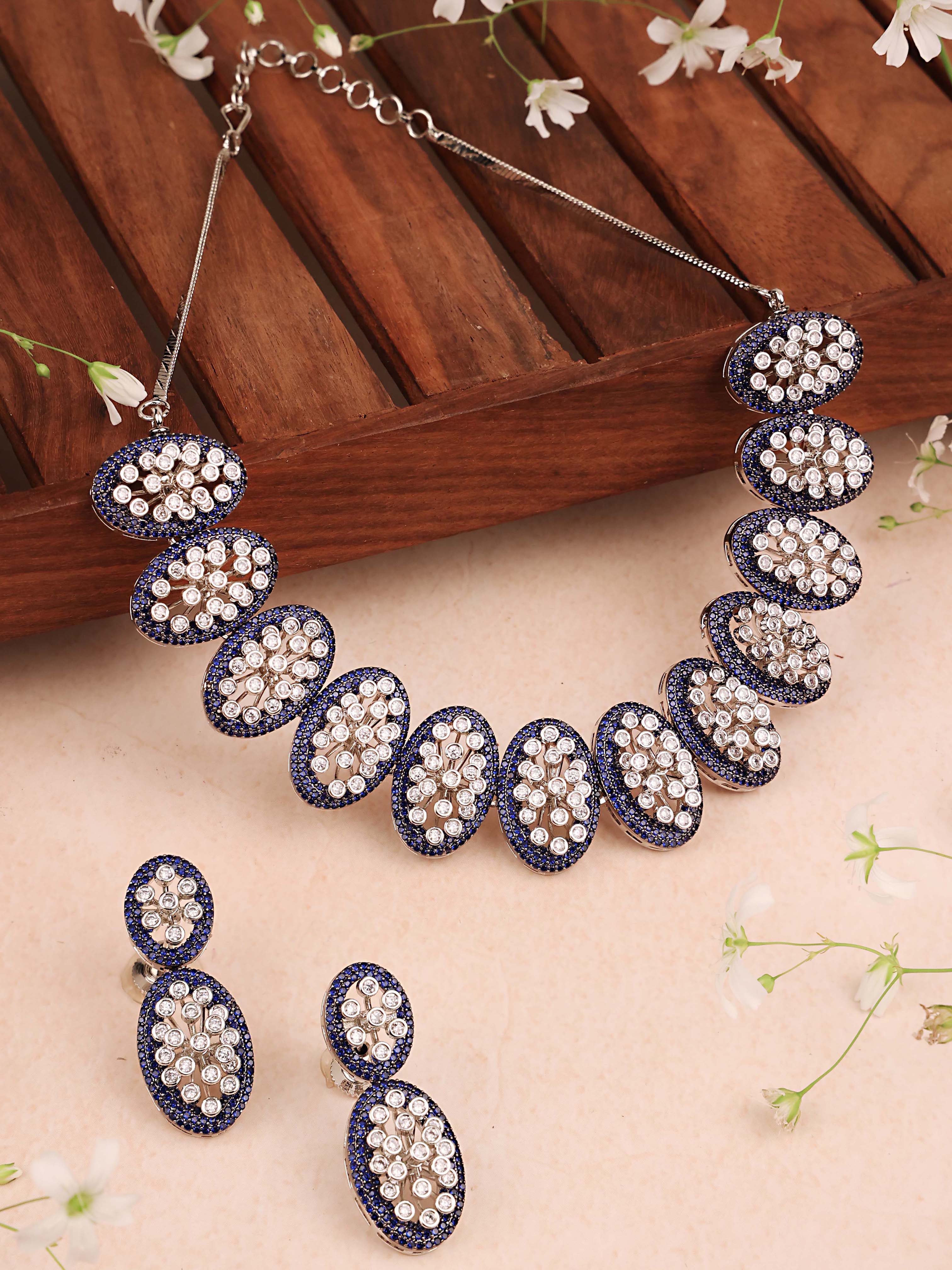 A.D NECK PIECE &amp; EARRING SET (TTNN)