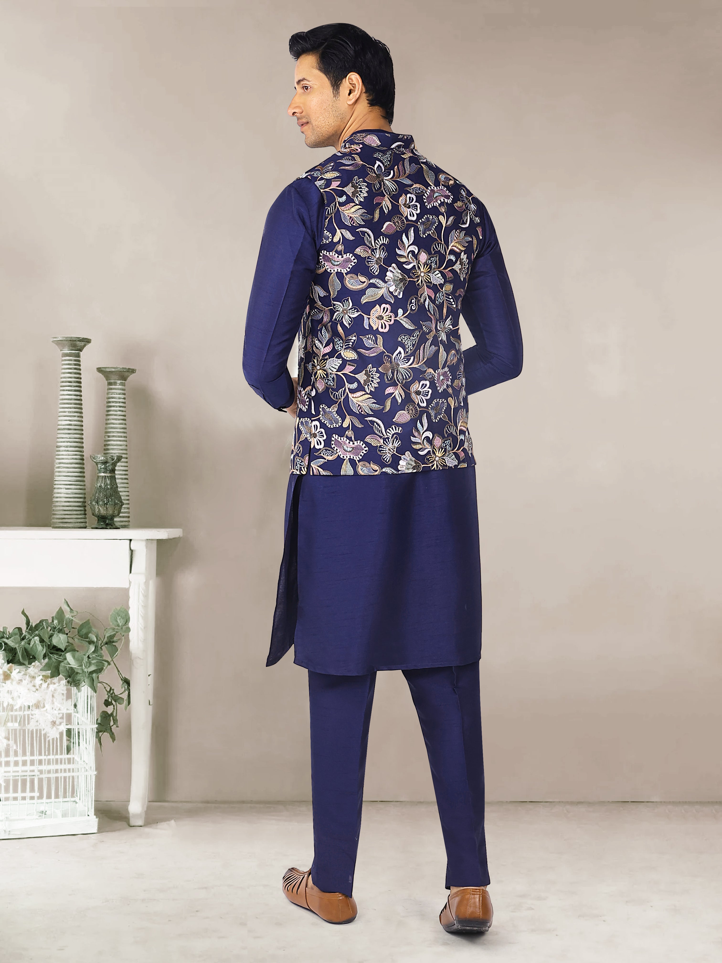Kurta Payjama Jacket Set