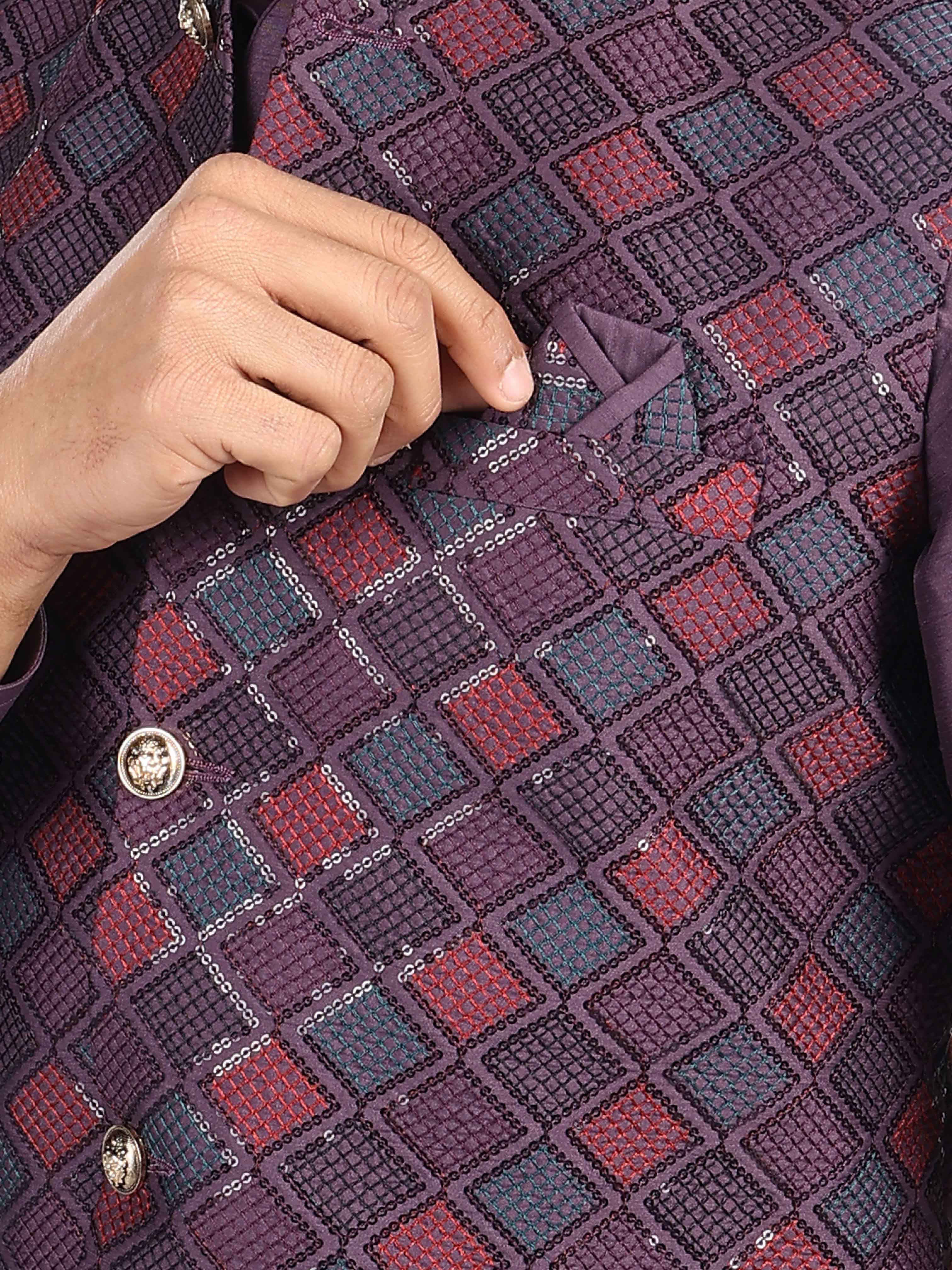Mens Kurta Payjama and Jacket Set