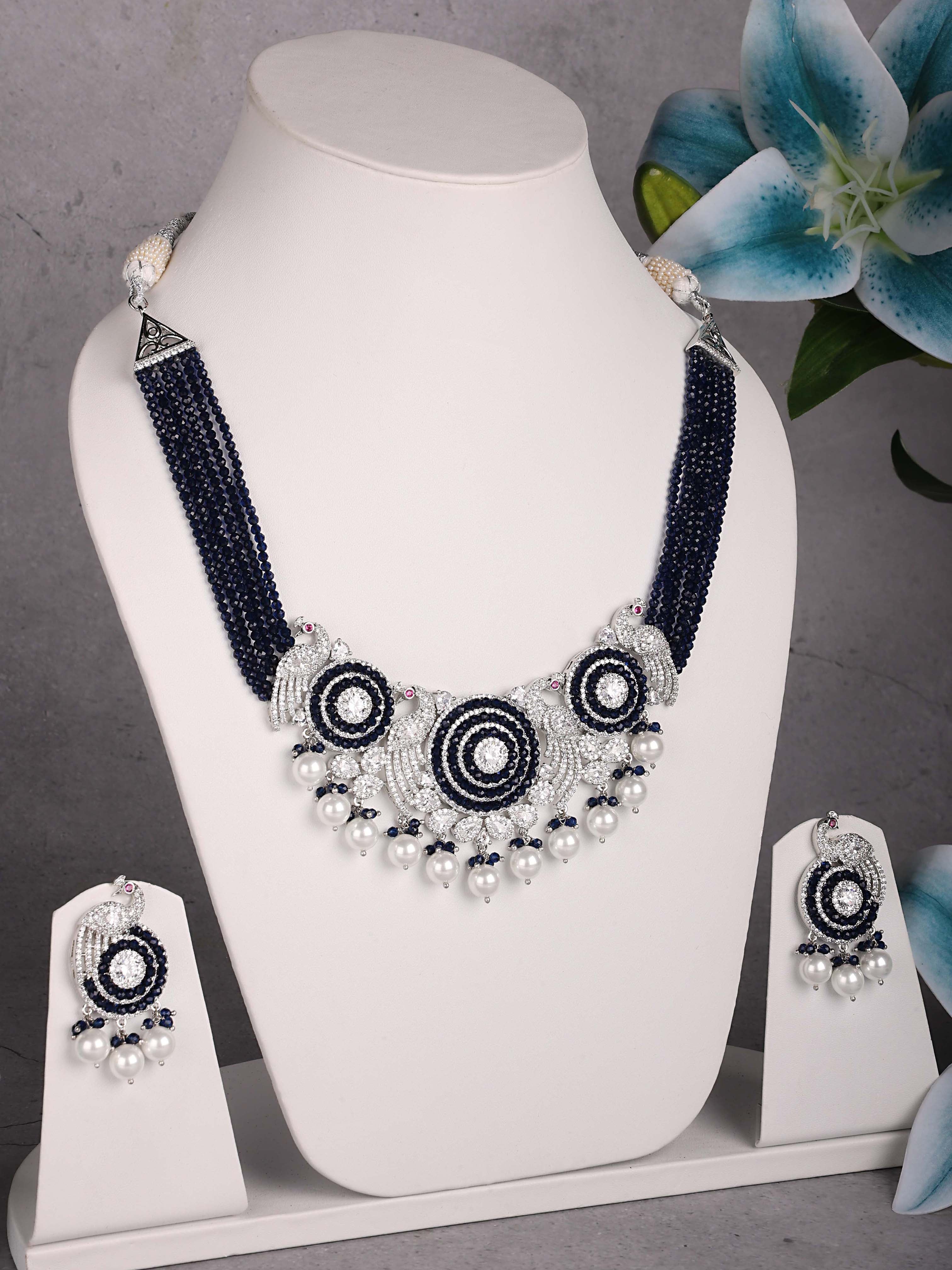 A.D NECK PIECE &amp; EARRING SET