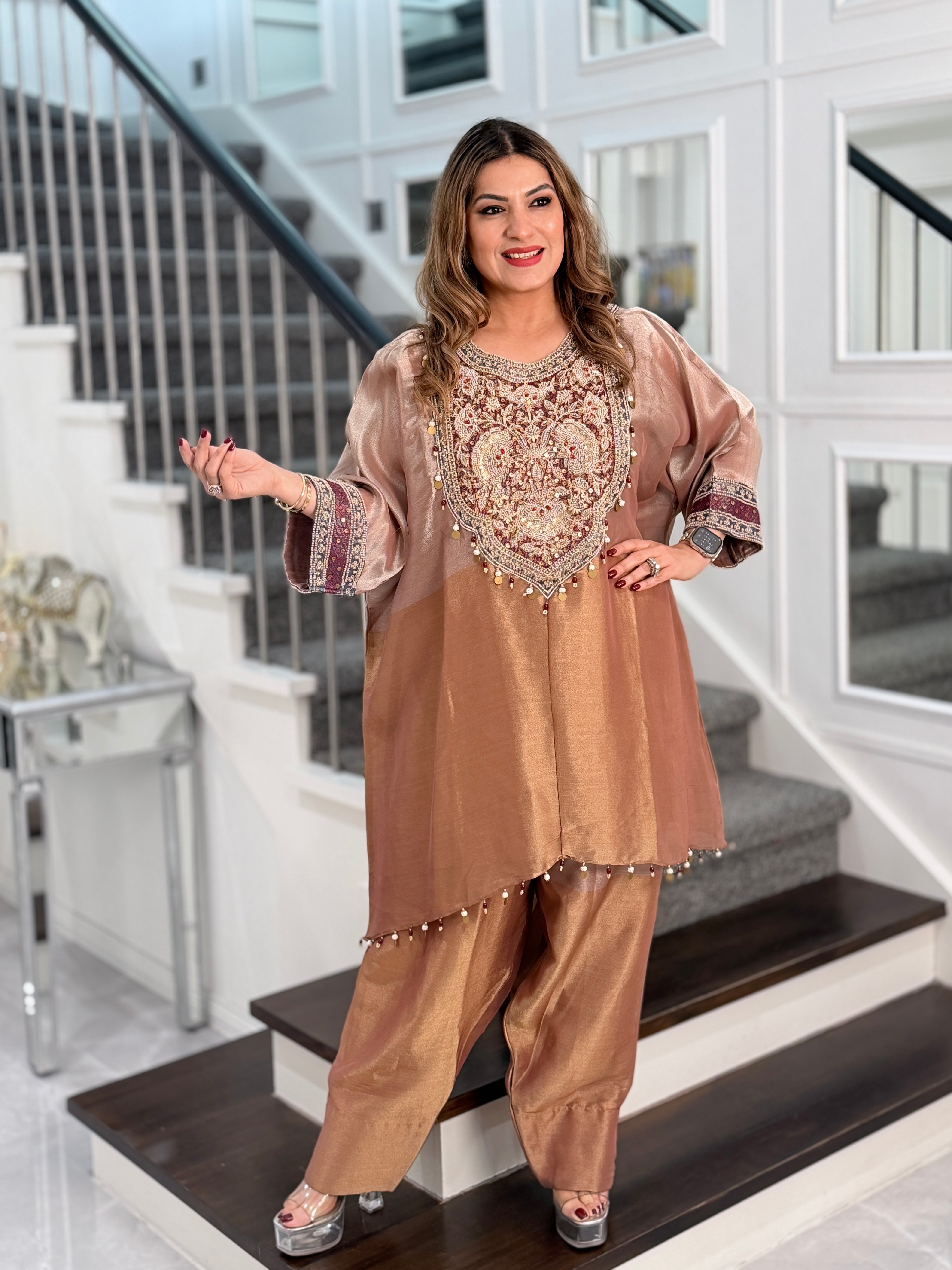 Trendy Embroidered Kaftan - Indo-western Wear