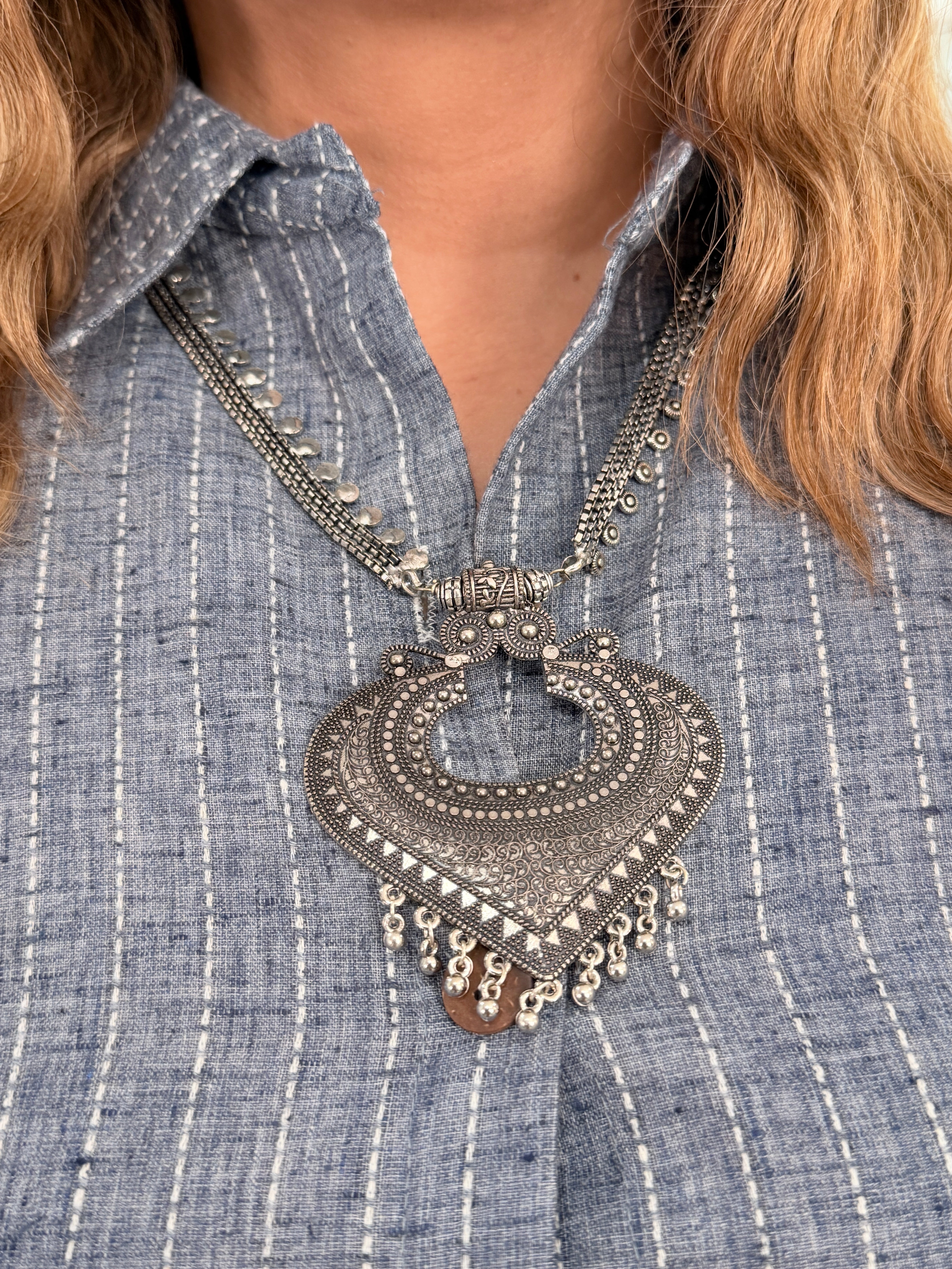 Chic Gray Checked Button-Up Coordset - Coordset (4)