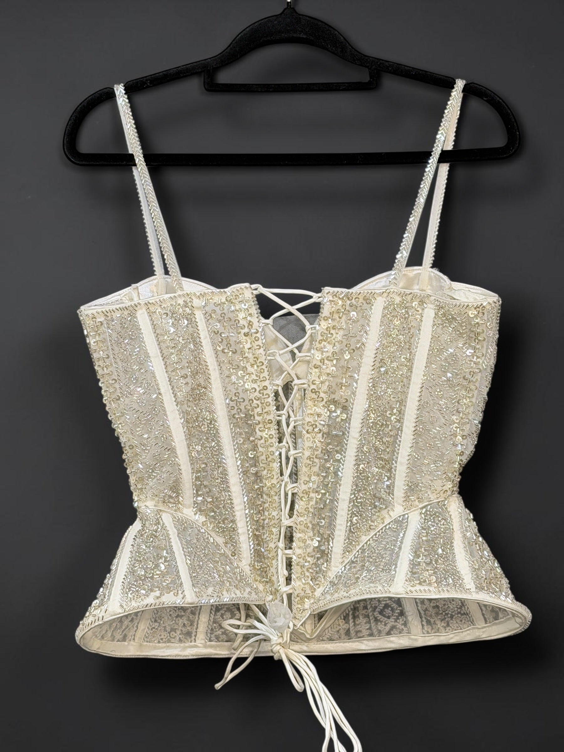 Ivory Embellished Corset Blouse - Blouse (2)