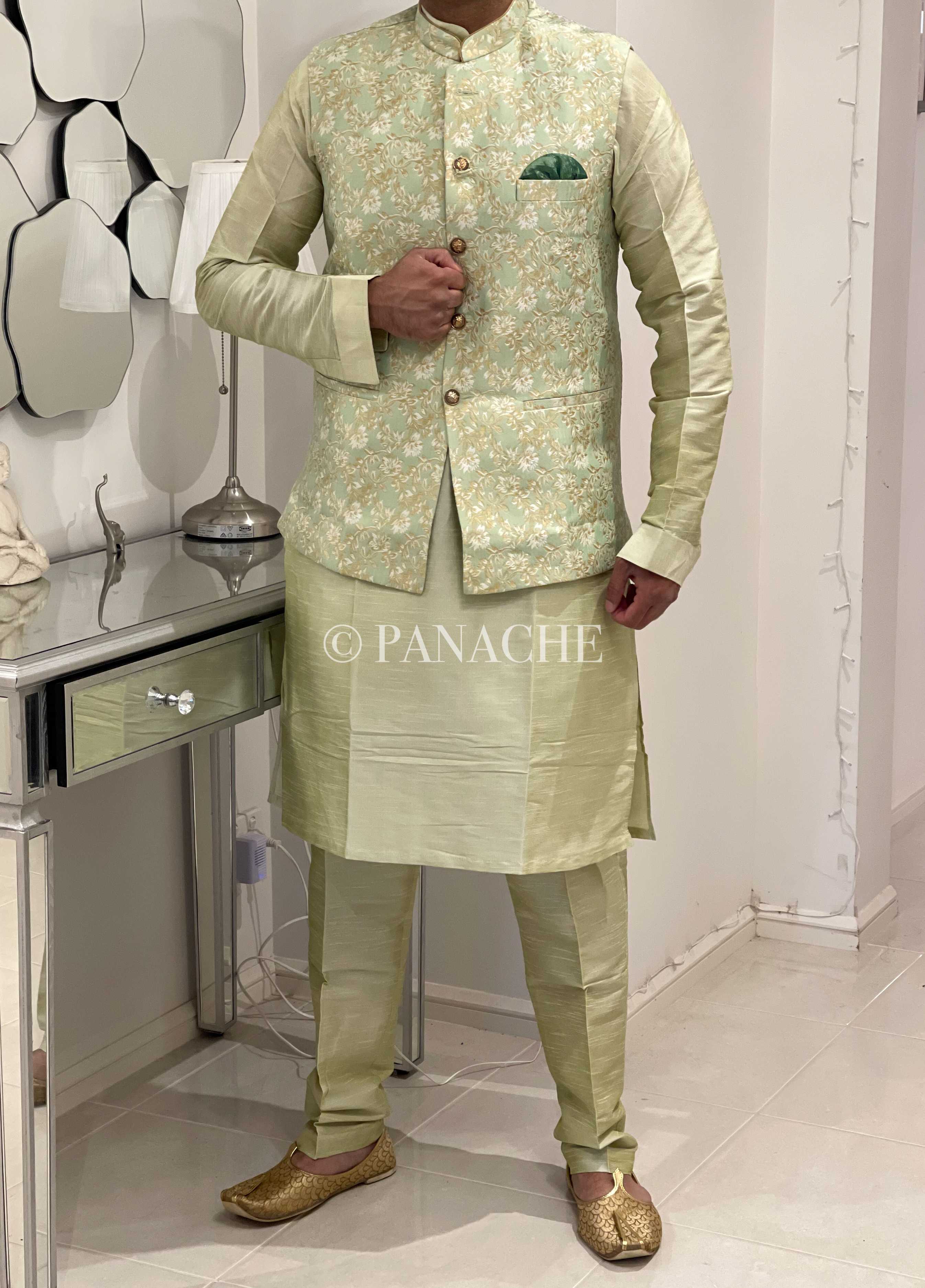 Kurta Payjama Jacket Set