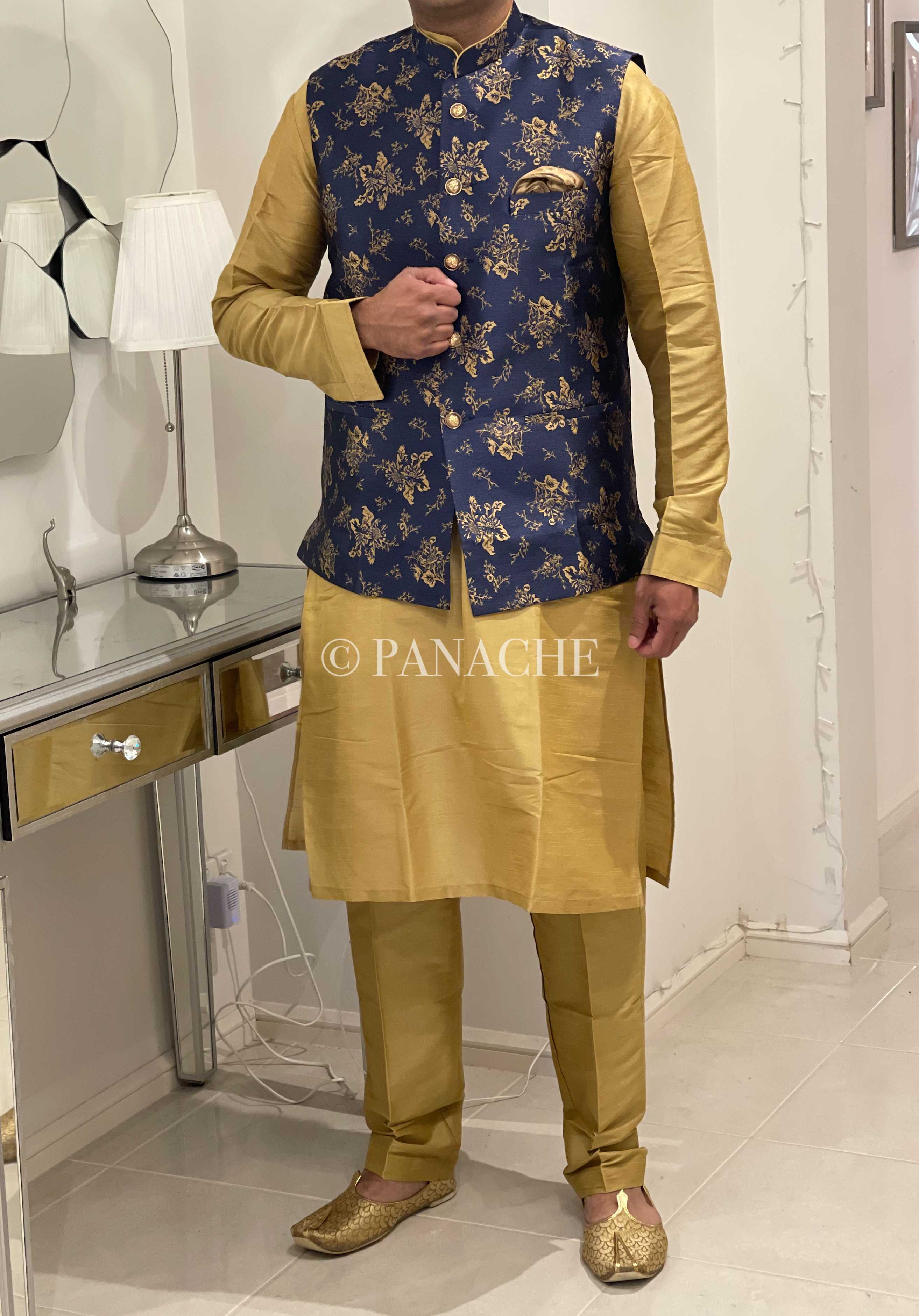 Kurta Payjama Jacket Set