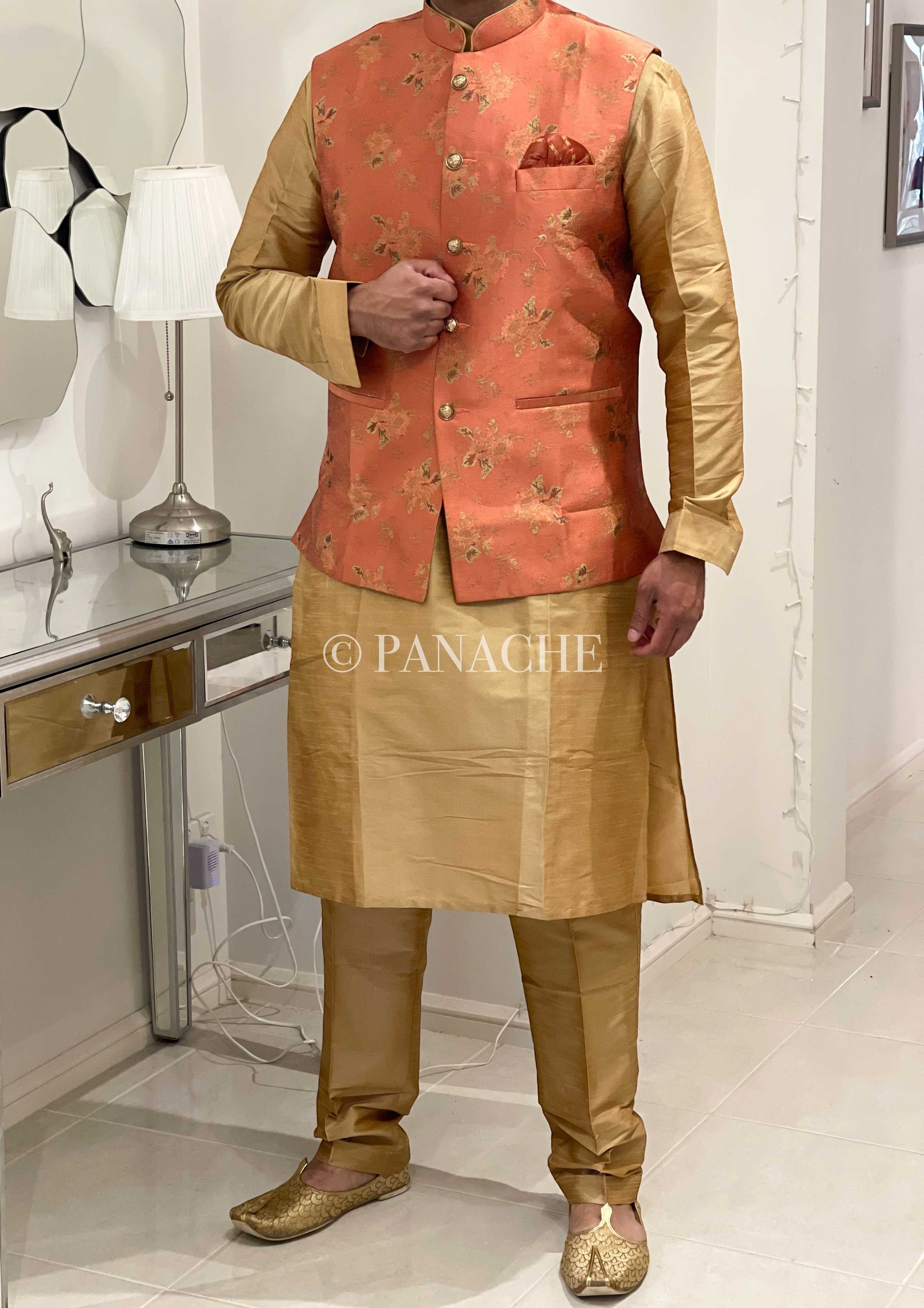 Kurta Payjama Jacket Set