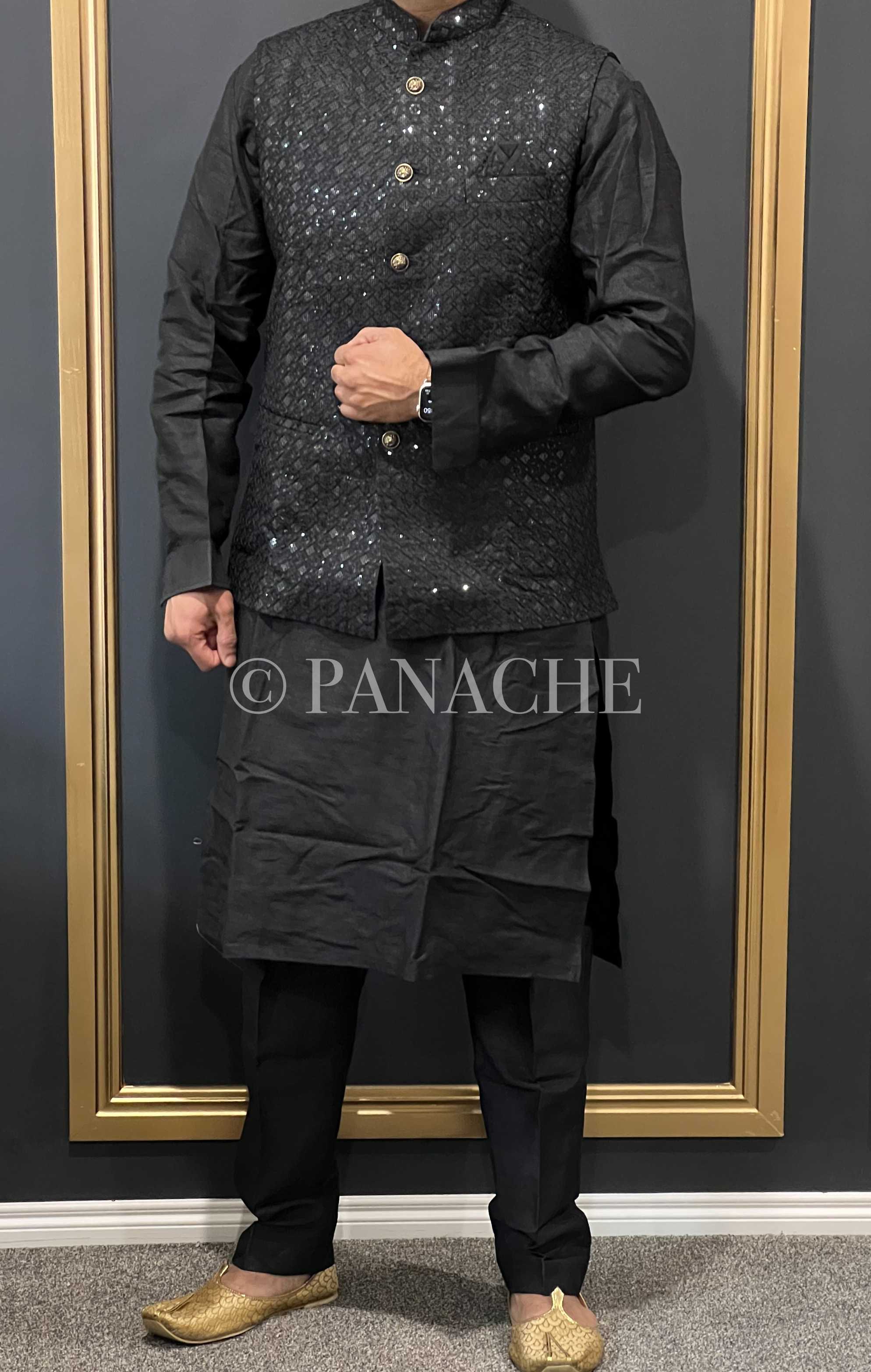 Kurta Payjama Jacket Set