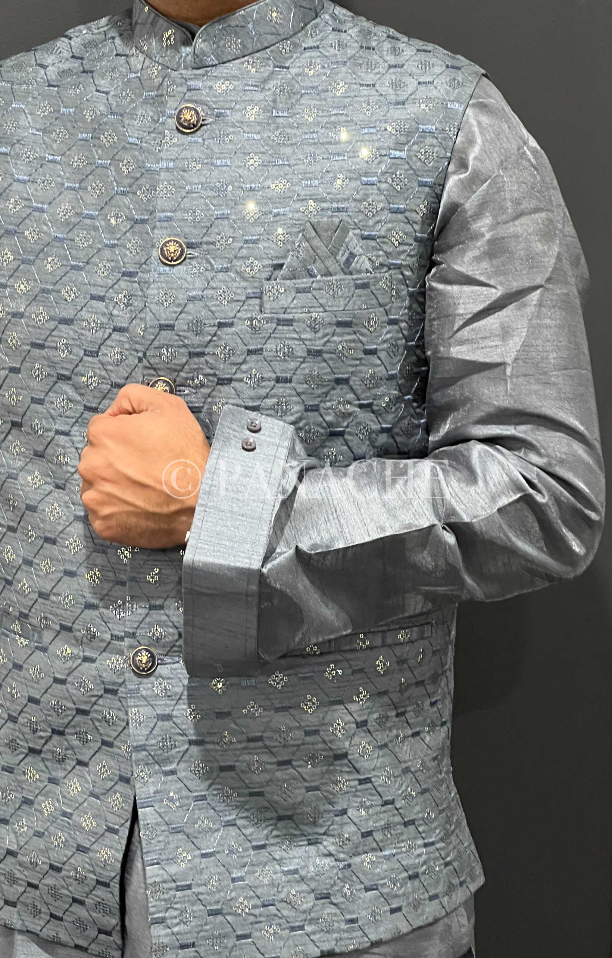 Kurta Payjama Jacket Set