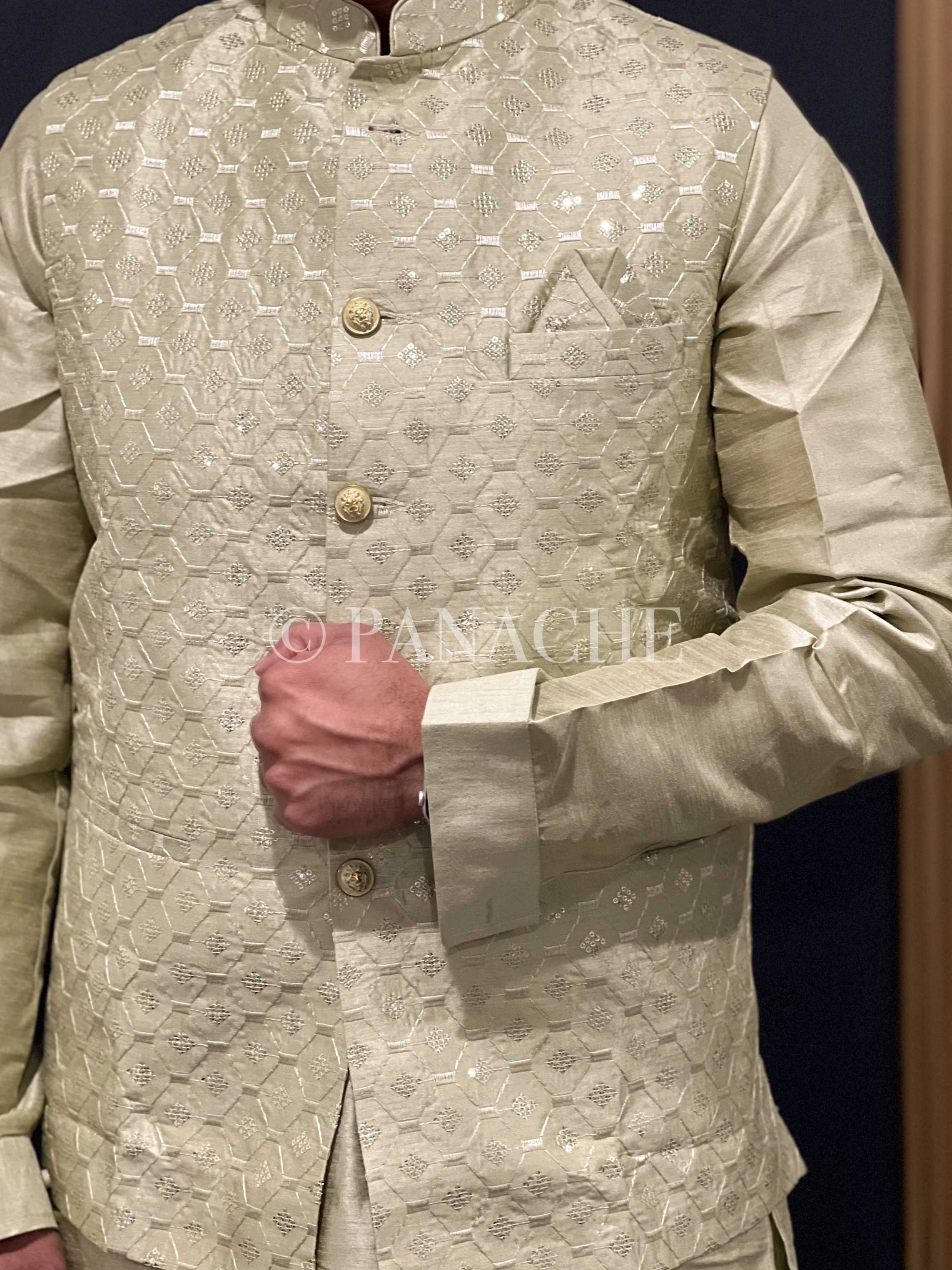 Kurta Payjama Jacket Set
