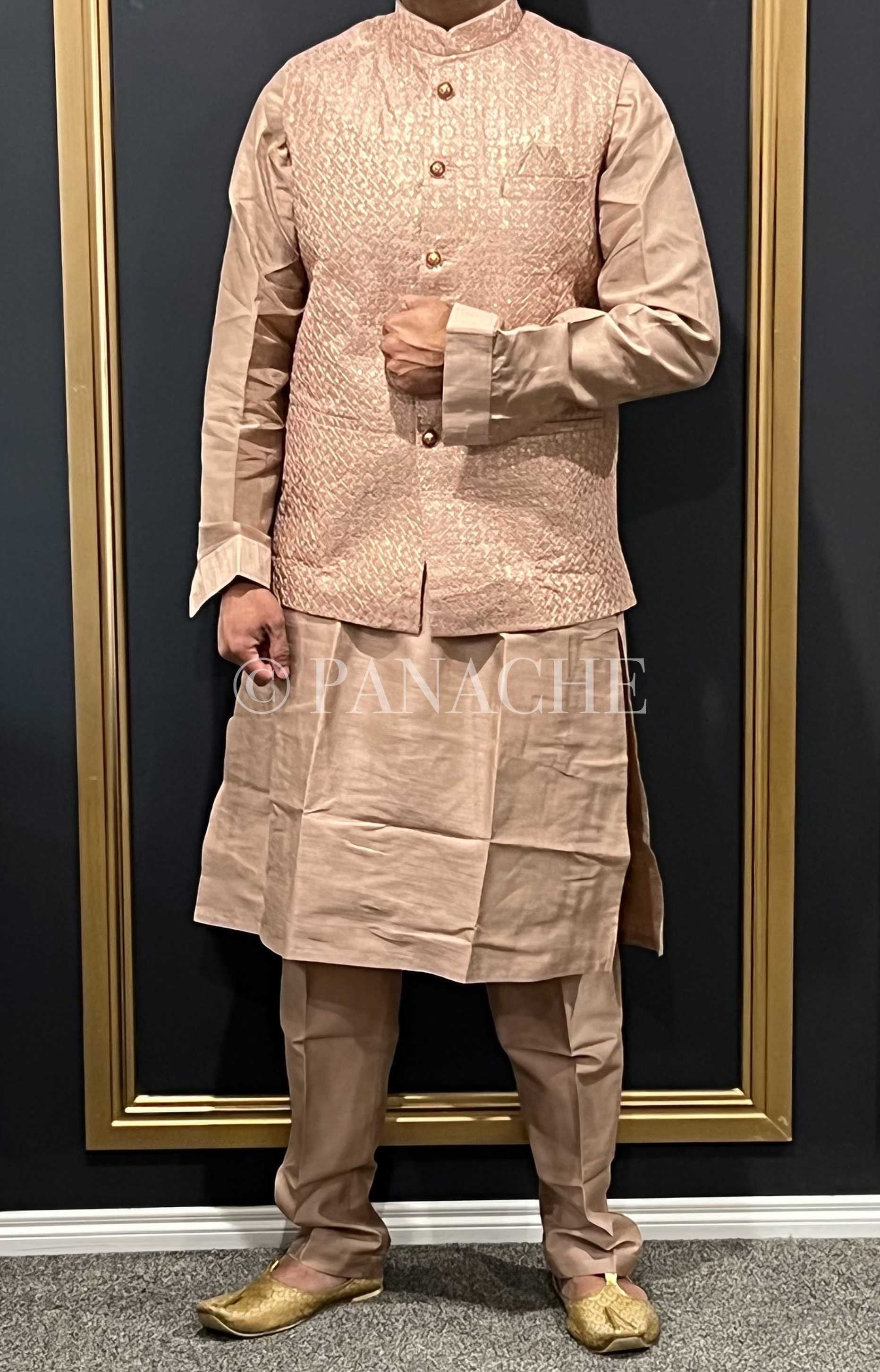 Kurta Payjama Jacket Set