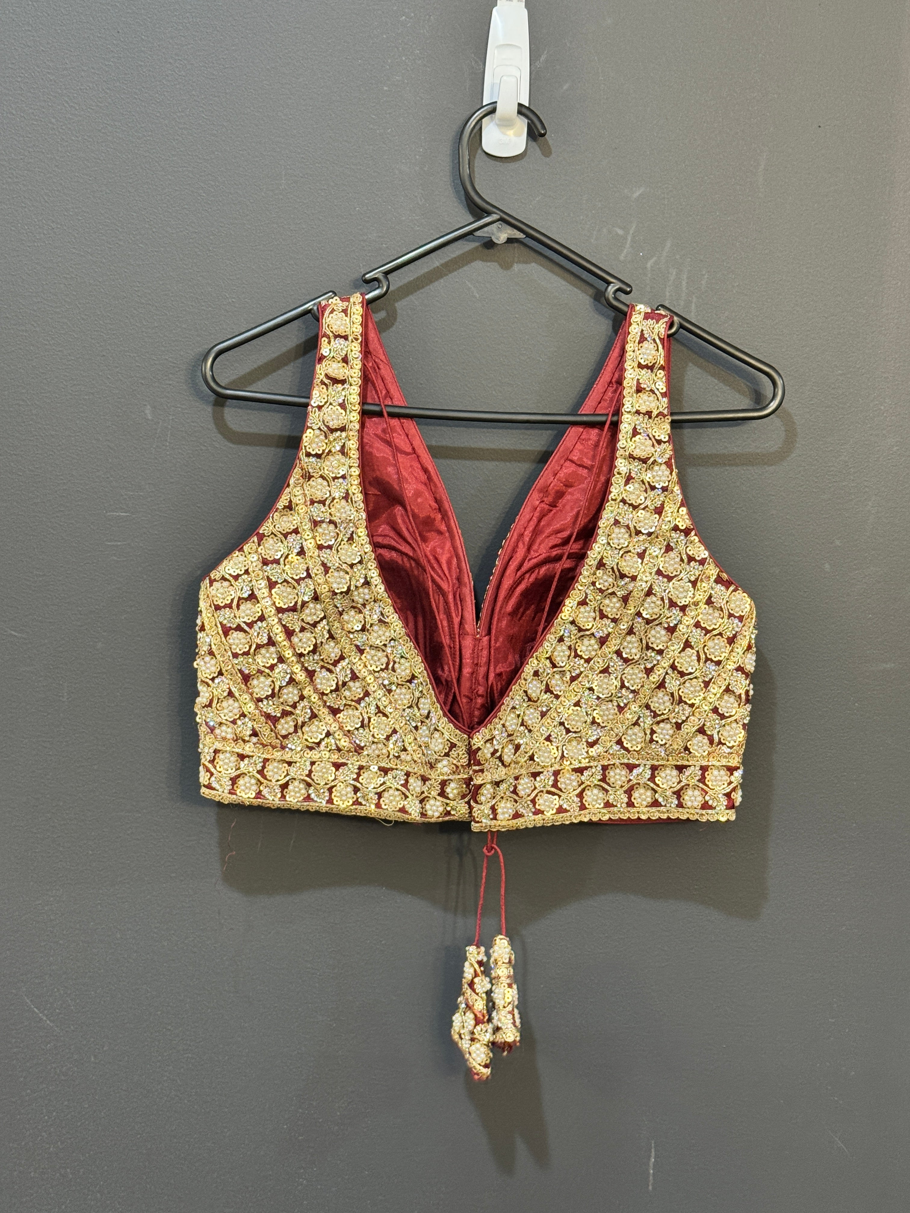 Glamorous Golden Beaded Blouse - Blouse (2)