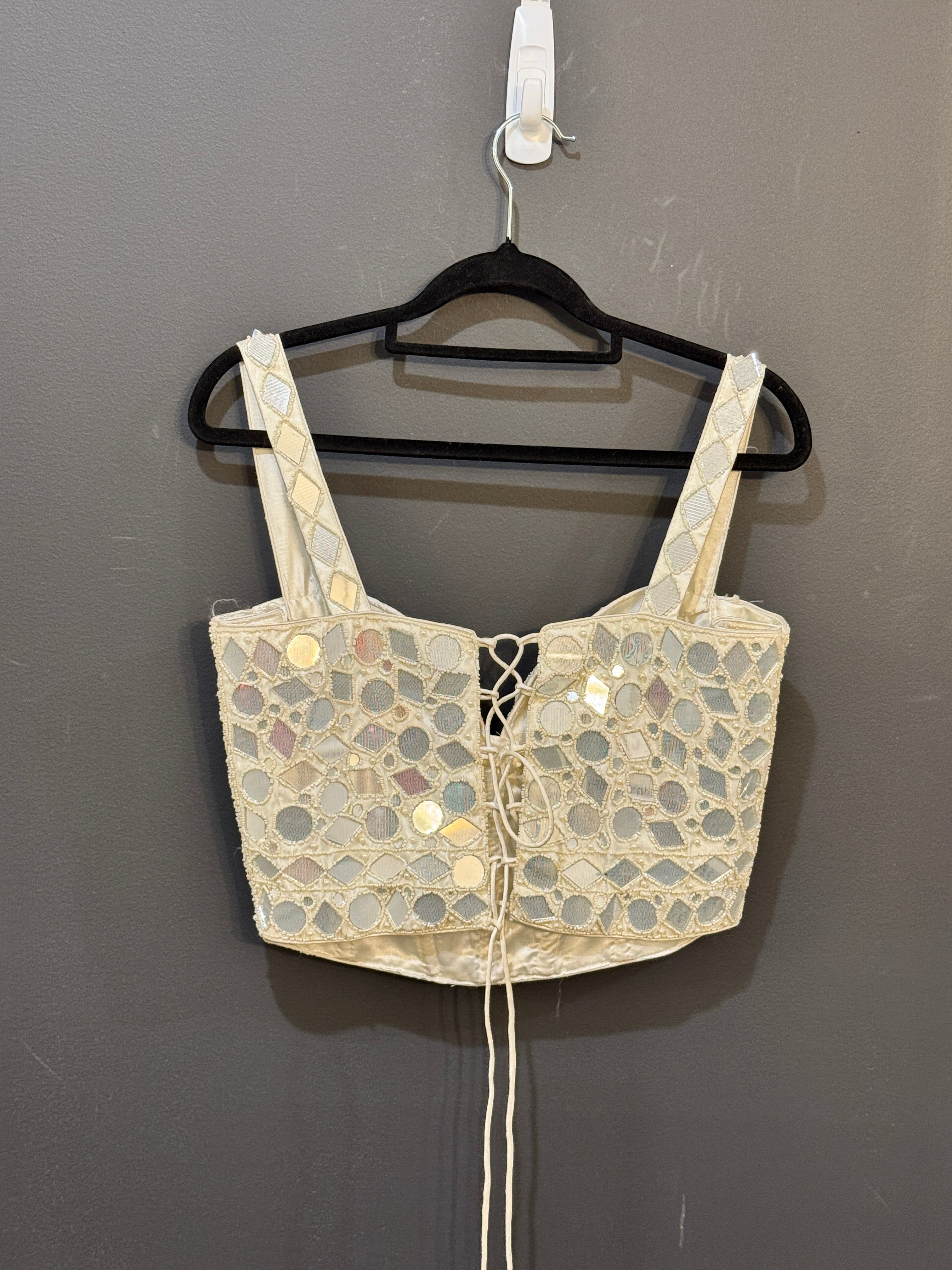 Ivory Mirror Embellished Blouse - Blouse (2)