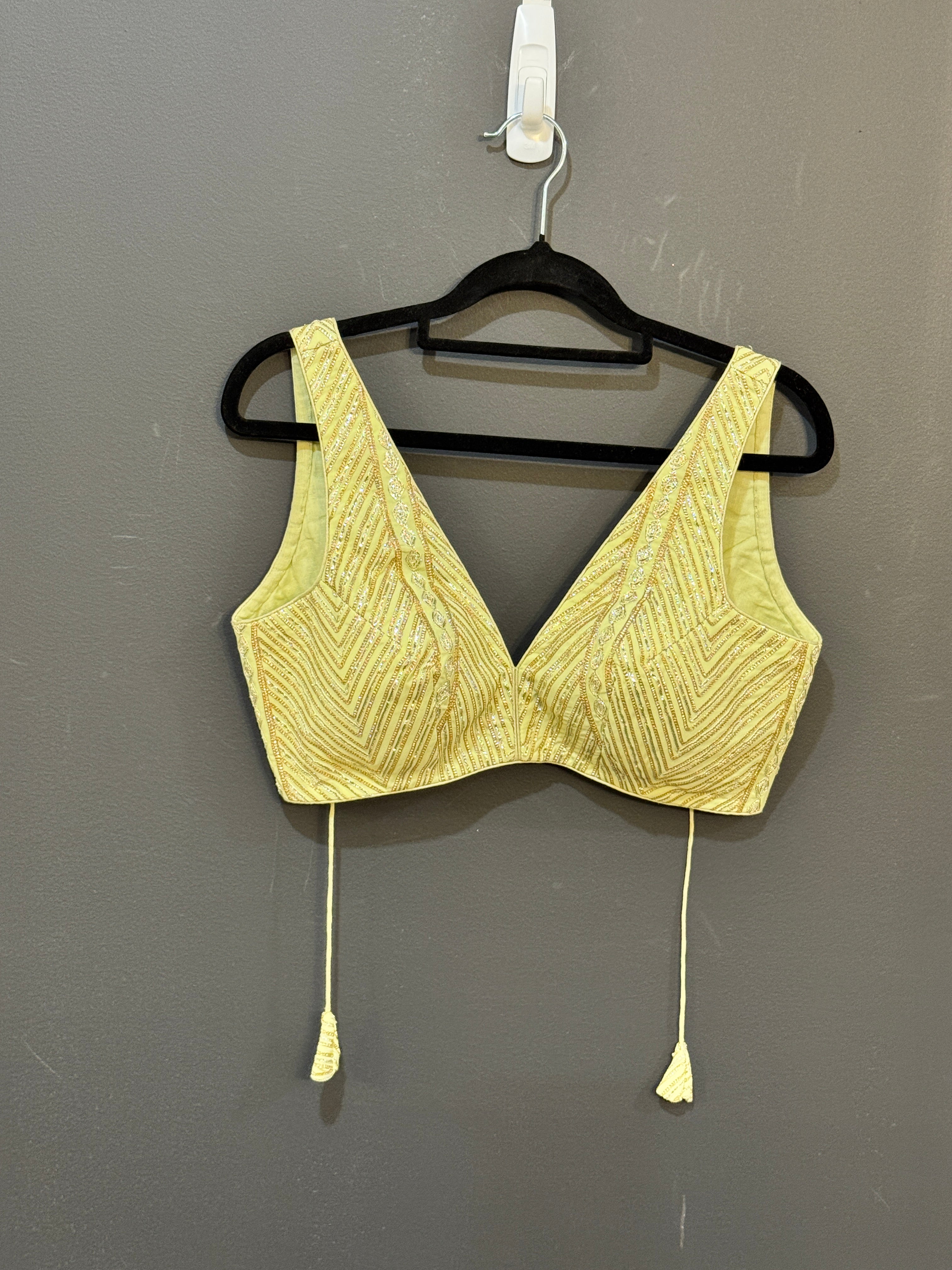 Yellow Blouse with Intricate Embroidery - Blouse
