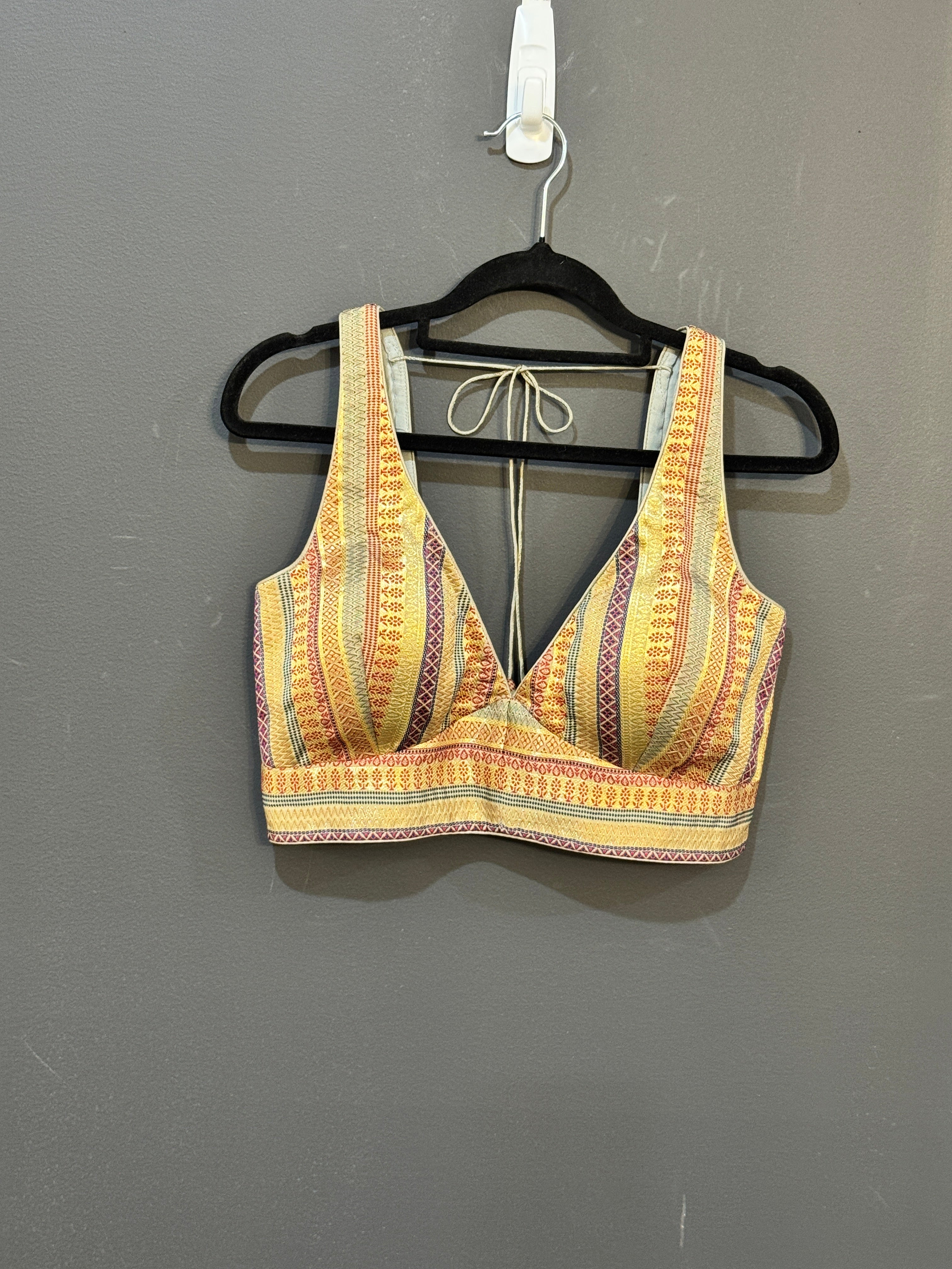 Colorful Striped Sleeveless Blouse - Blouse