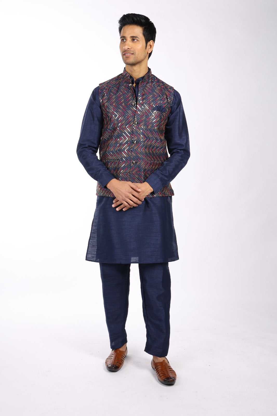 Kurta Payjama Jacket Set