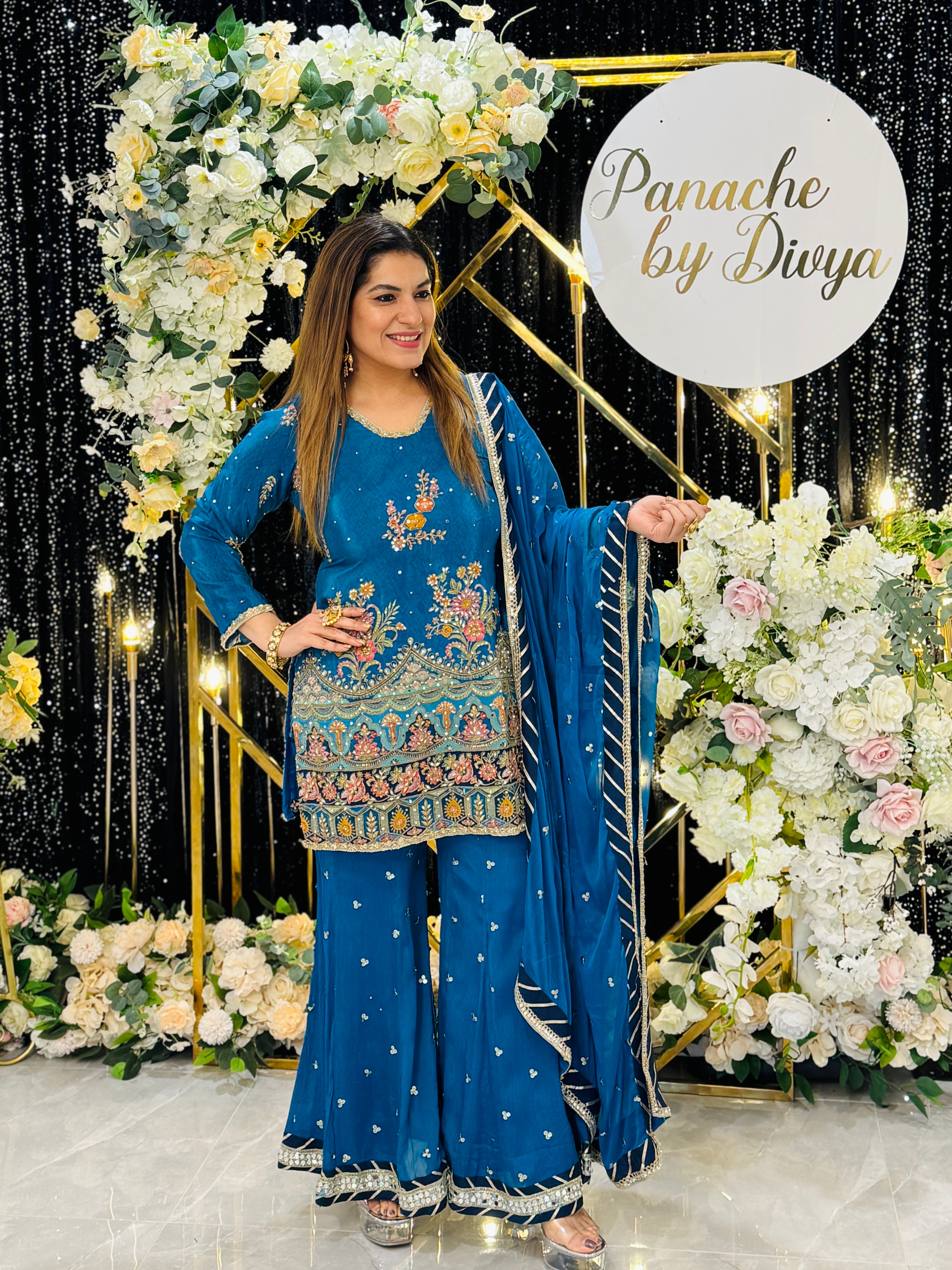 Elegant Blue Embroidered Salwar Kameez - Salwar Kameez