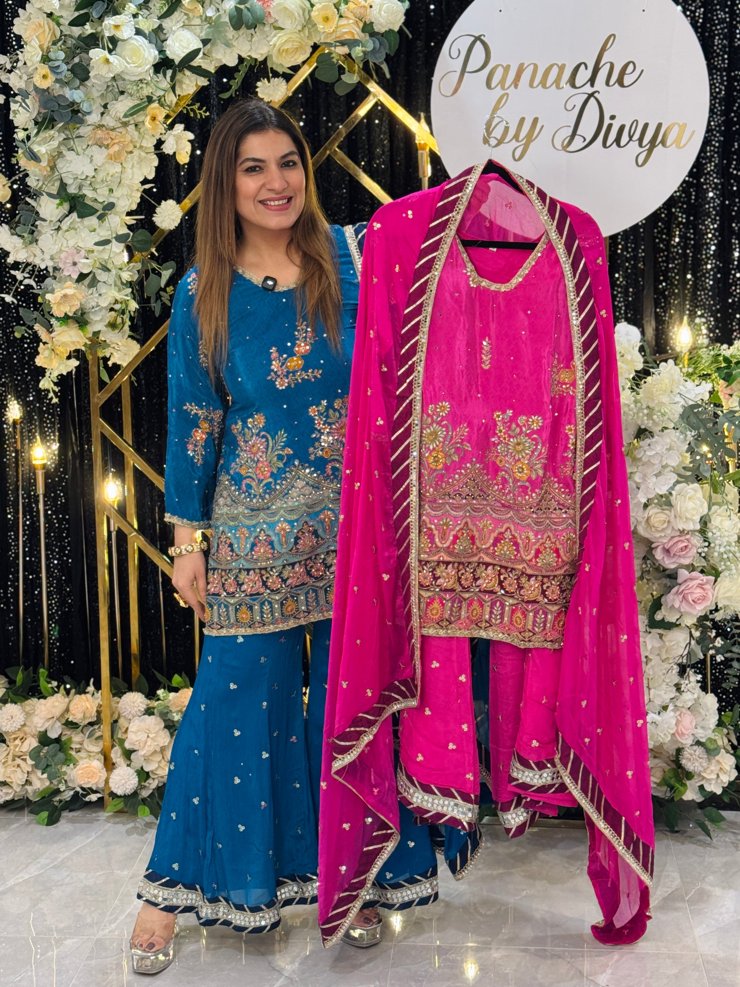 Vibrant Pink Embroidered Salwar Kameez - Salwar Kameez