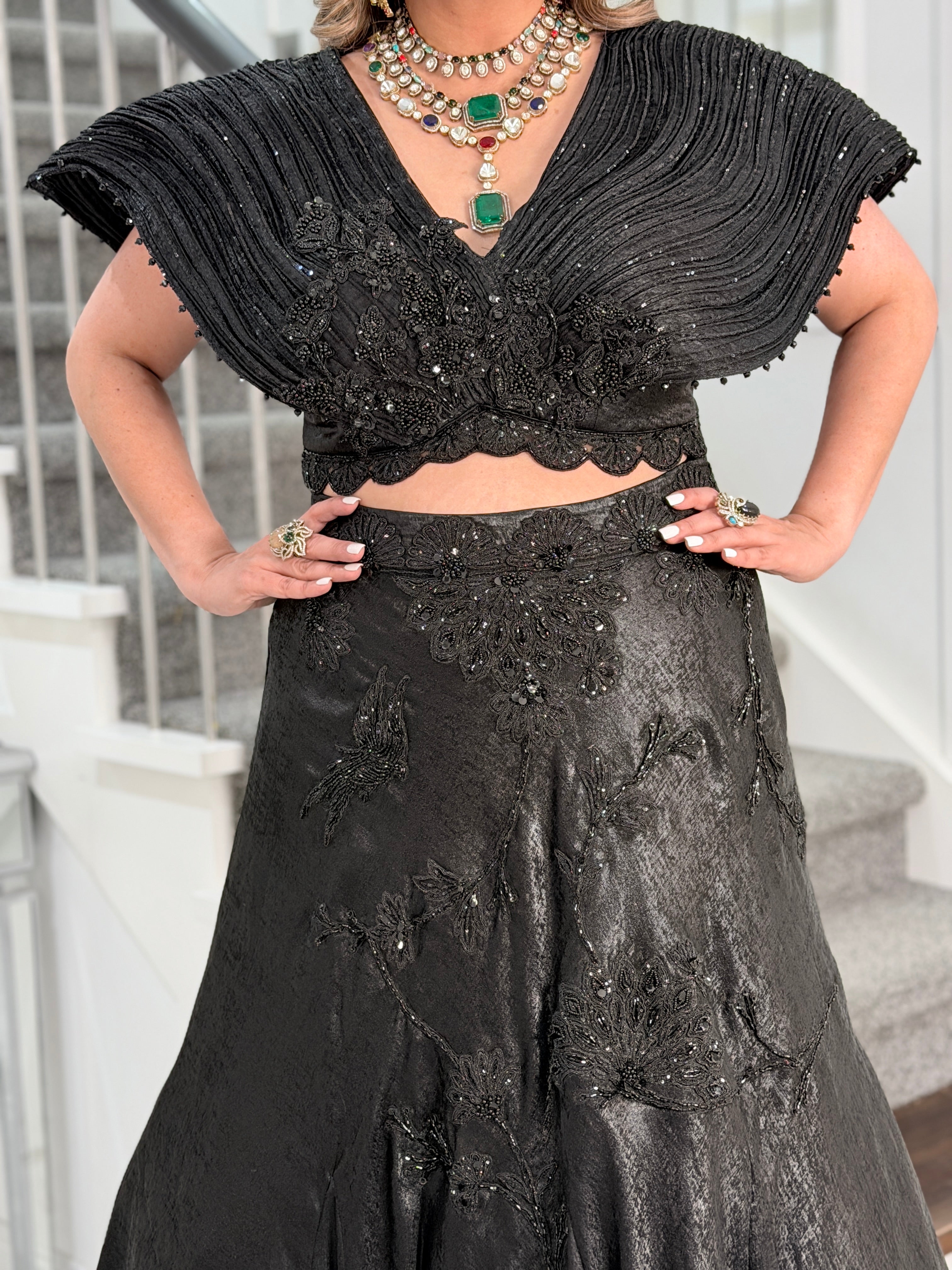 Elegant Black Indo-western Ensemble - Indo-western Wear (3)