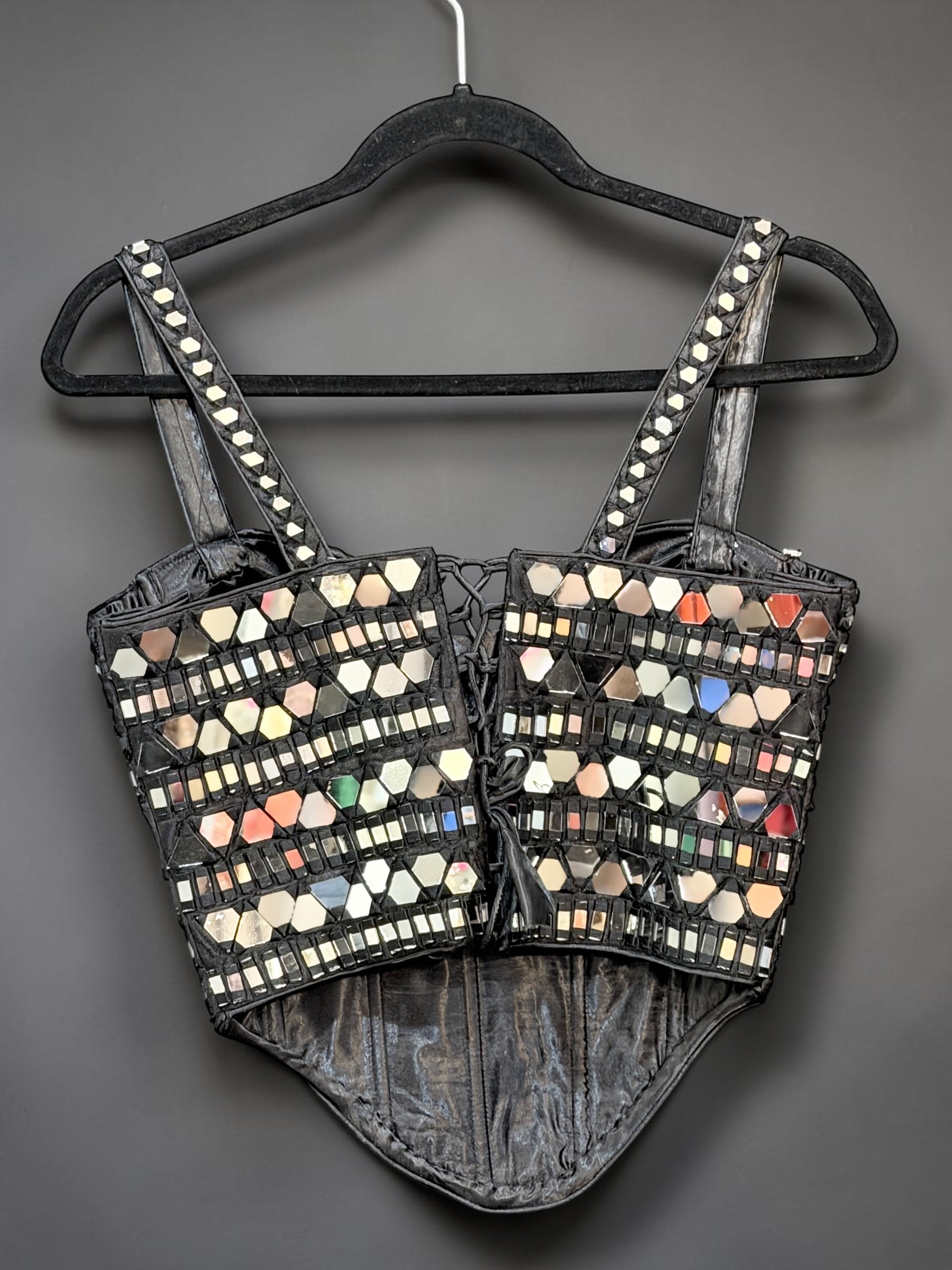 Glamorous Black Mirror Work Blouse - Blouse (2)