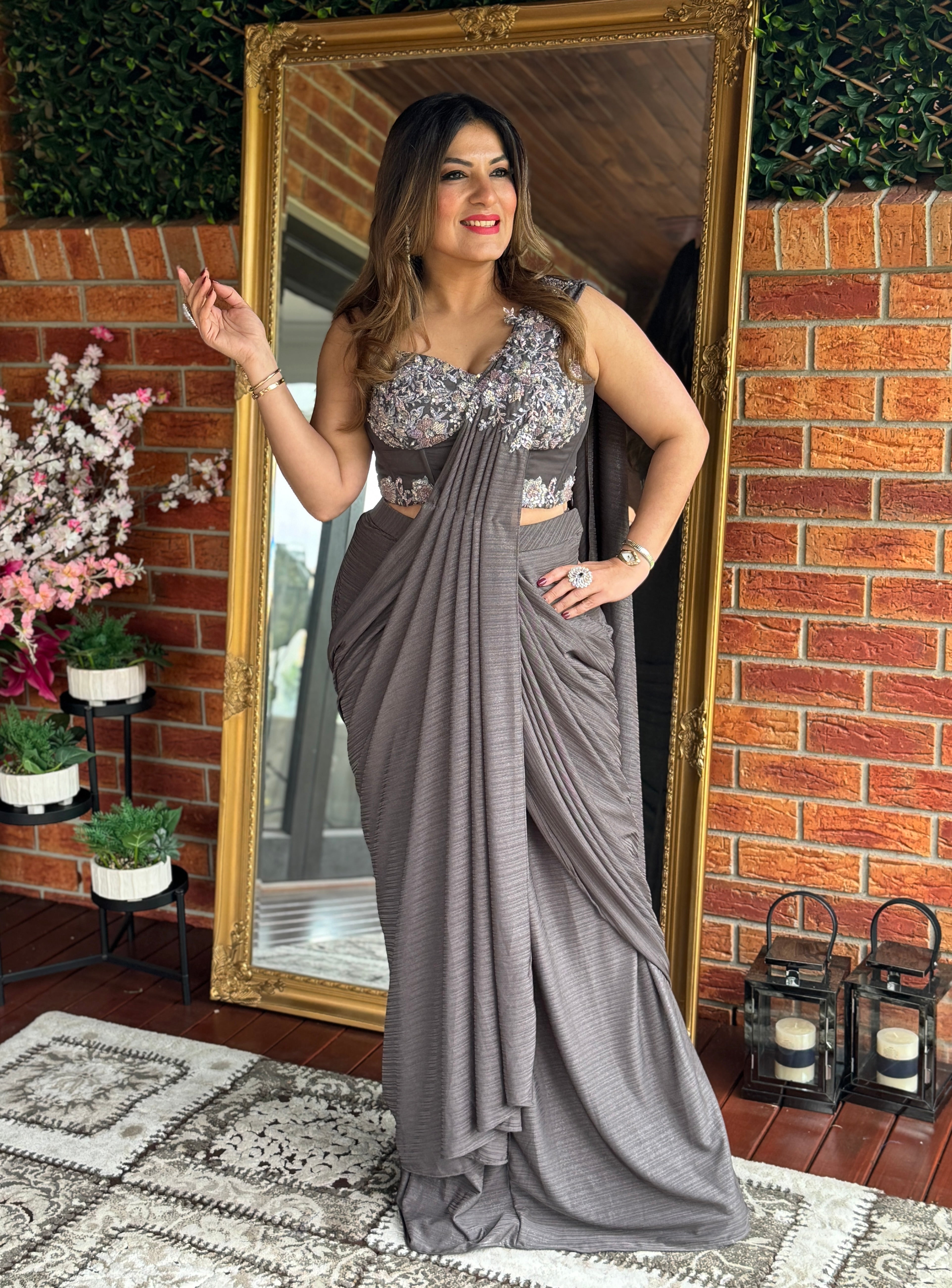 Stitched Saree- Free Size-ONLINE PRICE ONLY